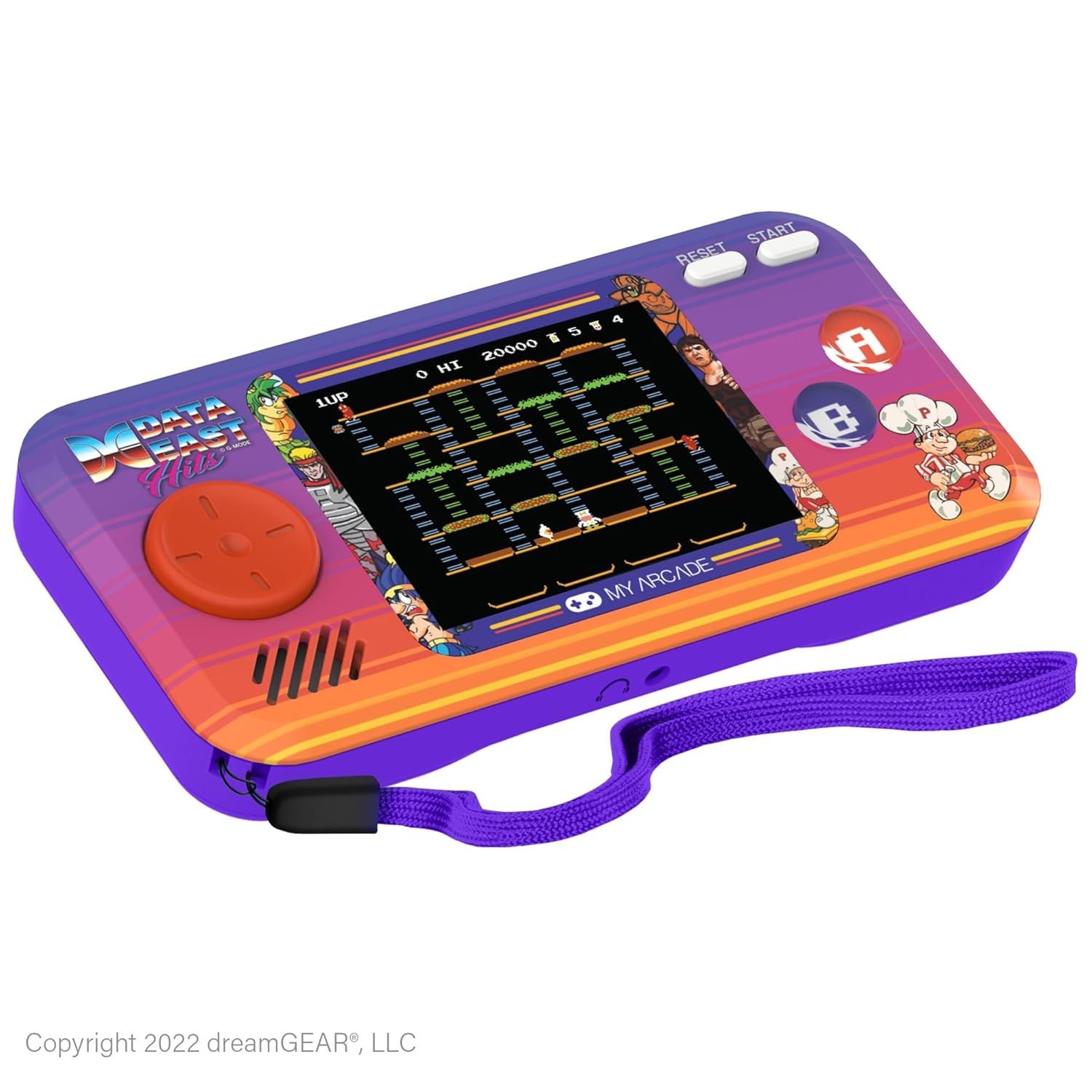 Data East Pocket Player: Portable Gaming System with 308 Preloaded Retro Game…