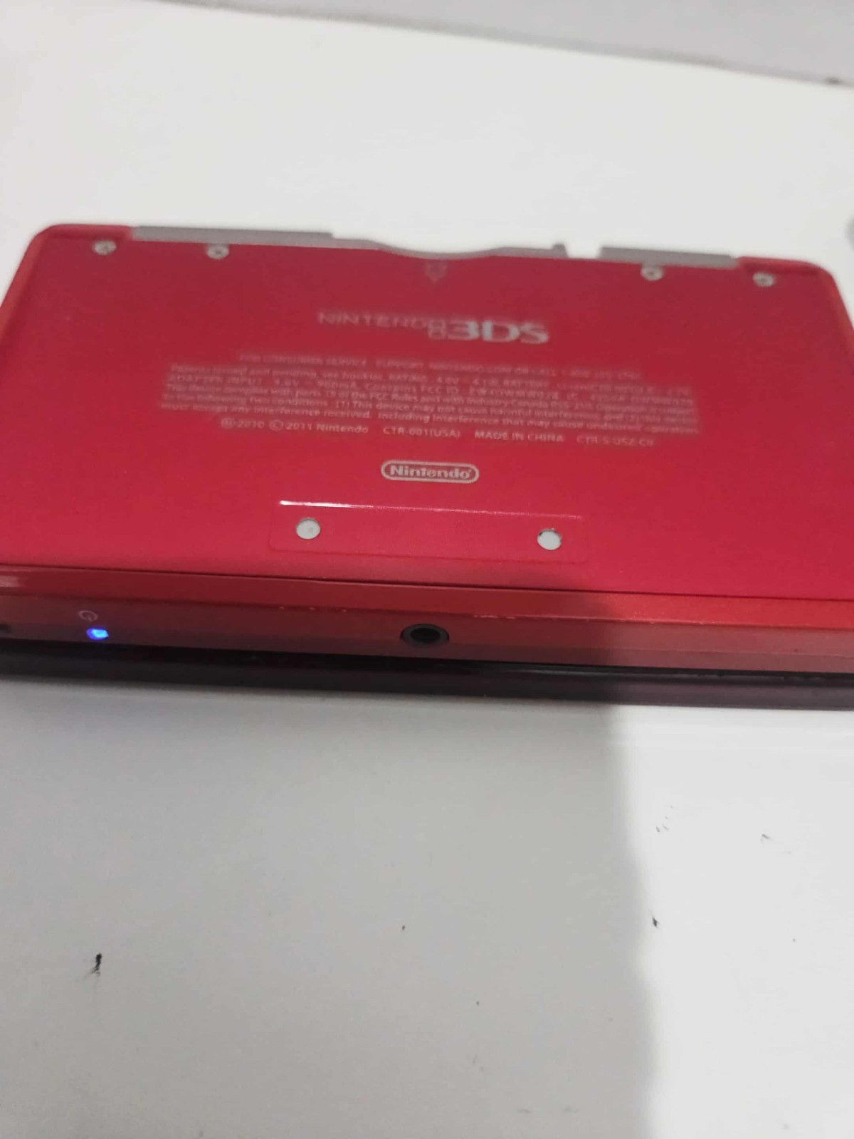 Nintendo 3DS Handheld System Flame Red w/ Charger & 6 Games – TESTED & WORKS