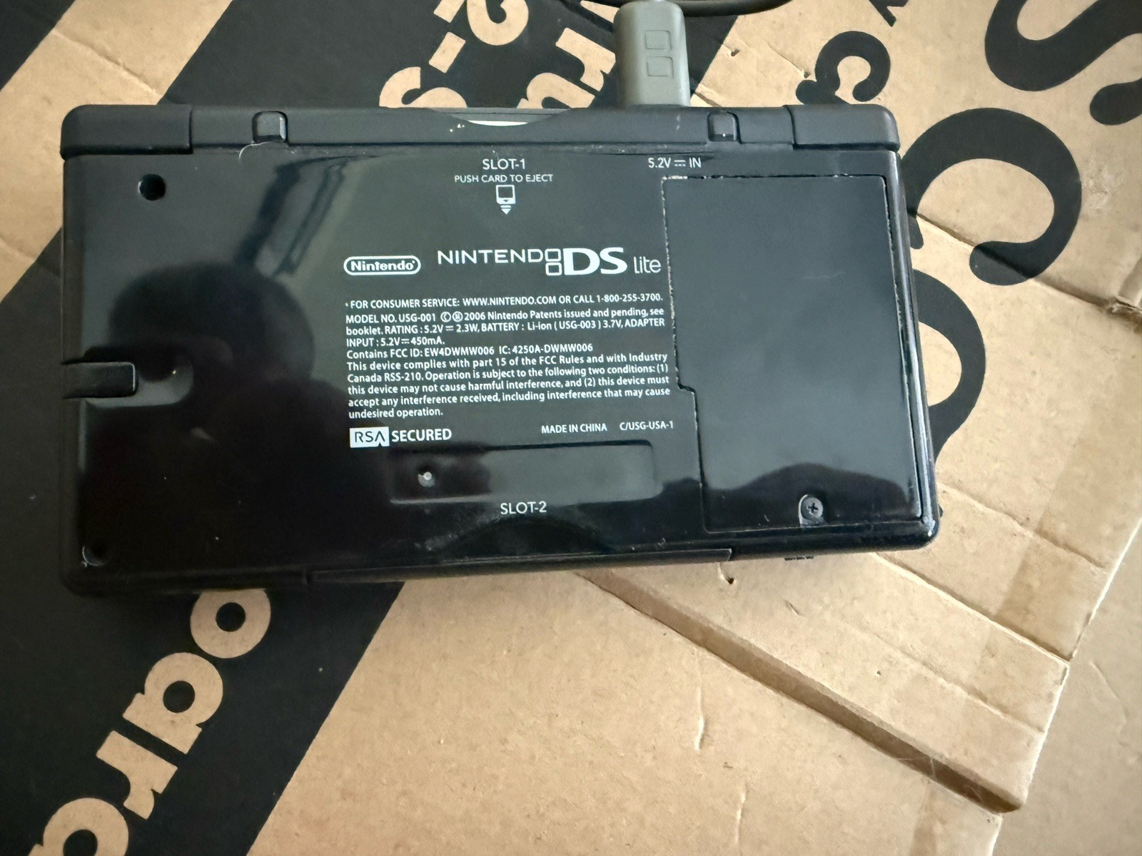 Nintendo DS Lite System in Box – Black – Barely Used – Includes Acekard 2i