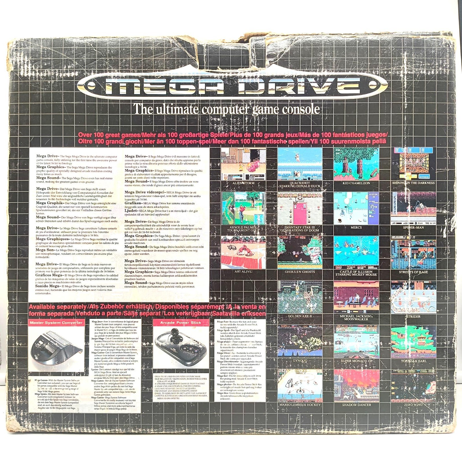 SEGA MEGA DRIVE CONSOLE – BUNDLE 2 CONTROLLERS + ACCESSORIES – COMPLETE TEST