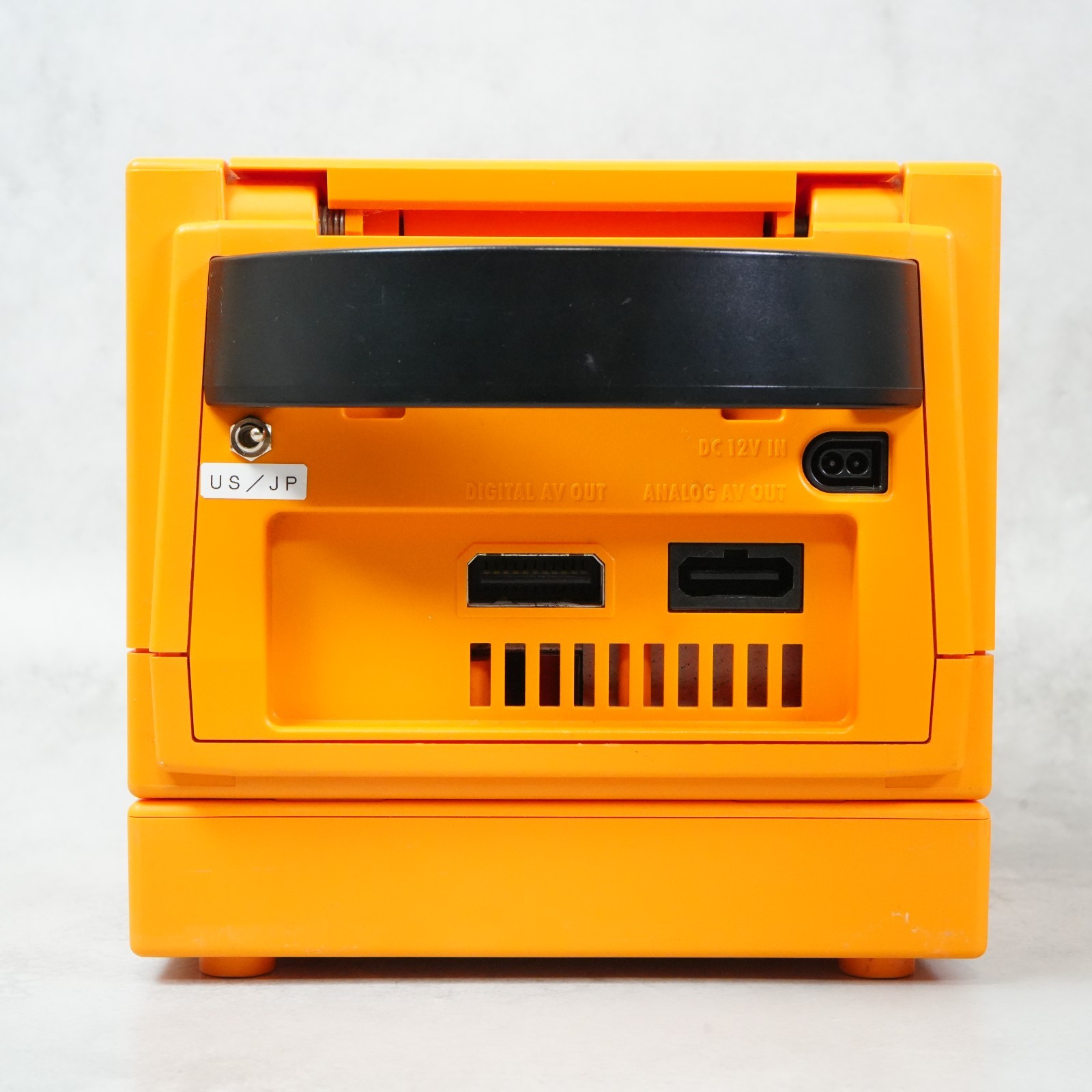 Nintendo GameCube Spice Orange NTSC U-C/J Region Switch Mod w/Gameboy Player