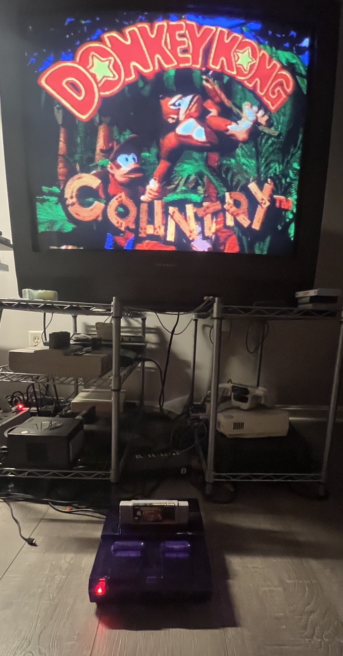 Custom Atomic Purple Super Nintendo Bundle With Donkey Kong Country