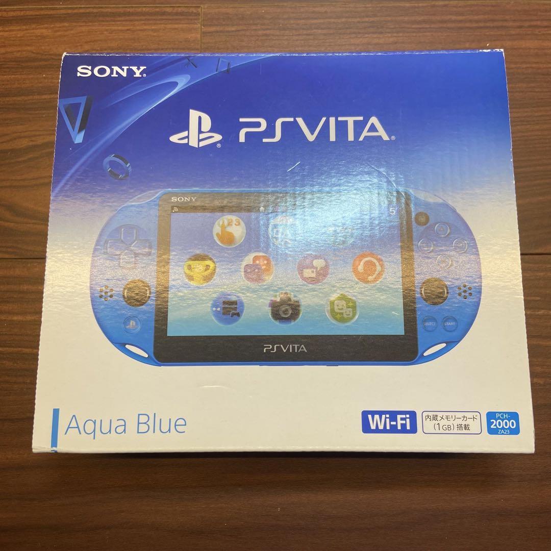 Mint-Sony PlayStation Vita Wi-Fi Model Aqua Blue PCH-2000 ZA23 w/Box