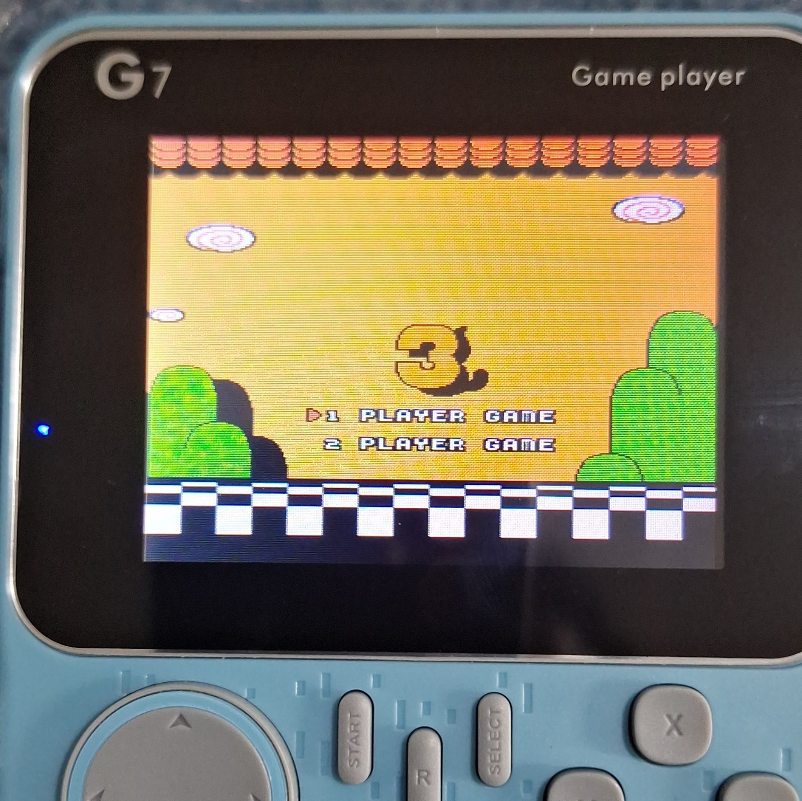 G7 Handheld Game System 3.5in Console, TV Out, Composite RCA, Blue/Gray