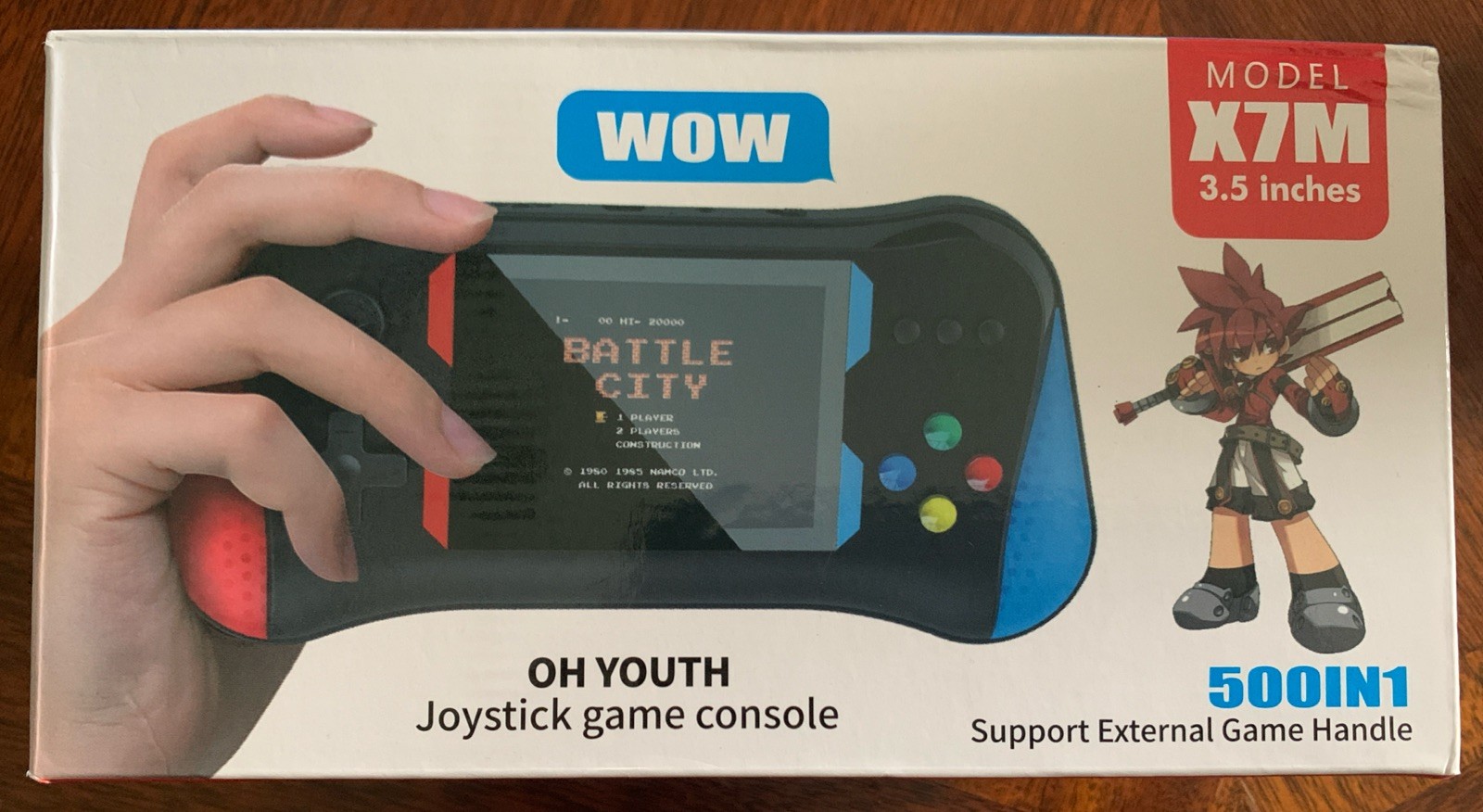OH YOUTH JOYSTICK GAME CONSOLE- MODEL X7M – 3.5 INCHES -RED & BLUE –
