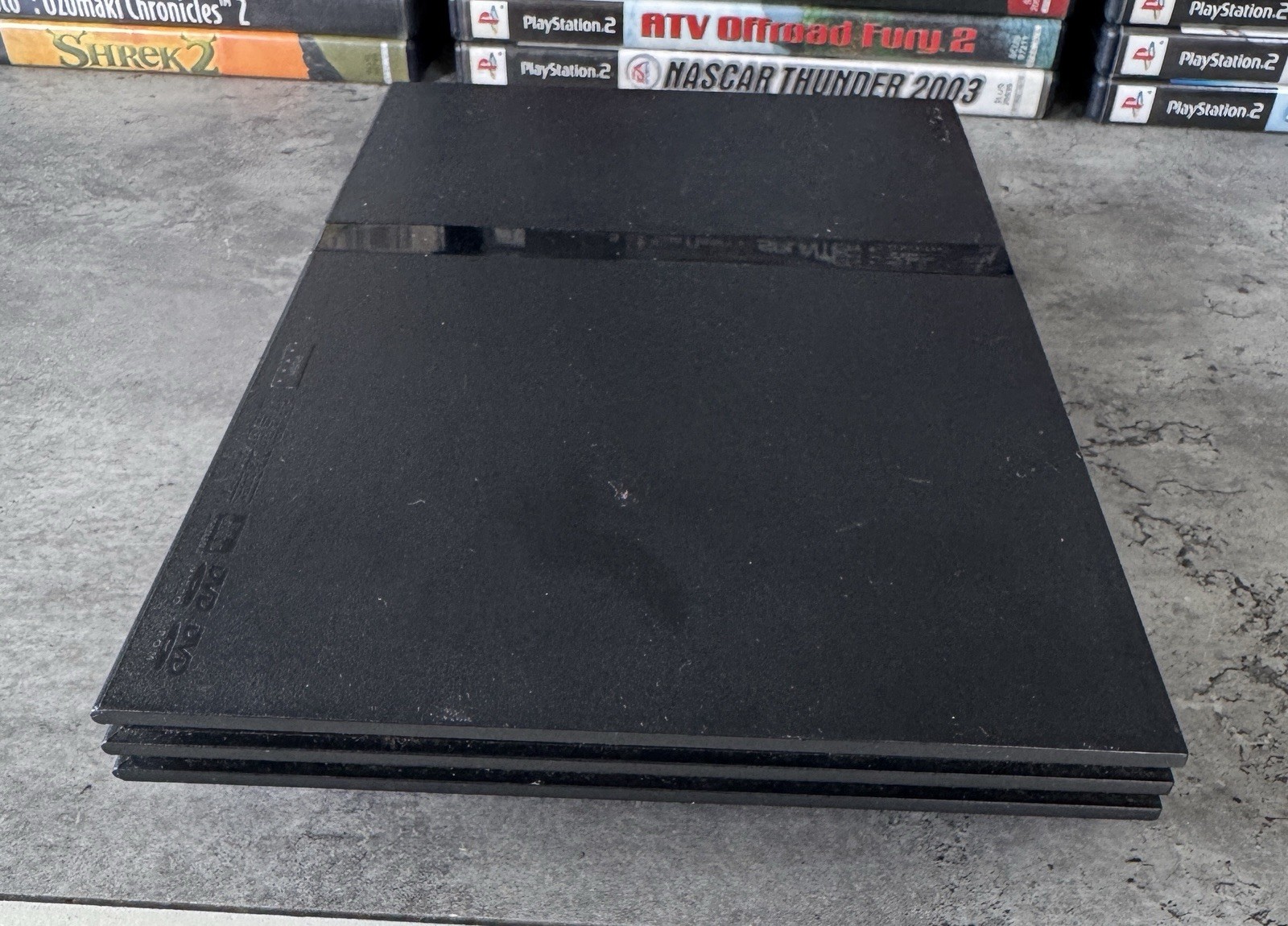 PS2 Slim Bundle – Console+Controller+8MB Card+OEM Cables+ 40+ Games L@@K + READ