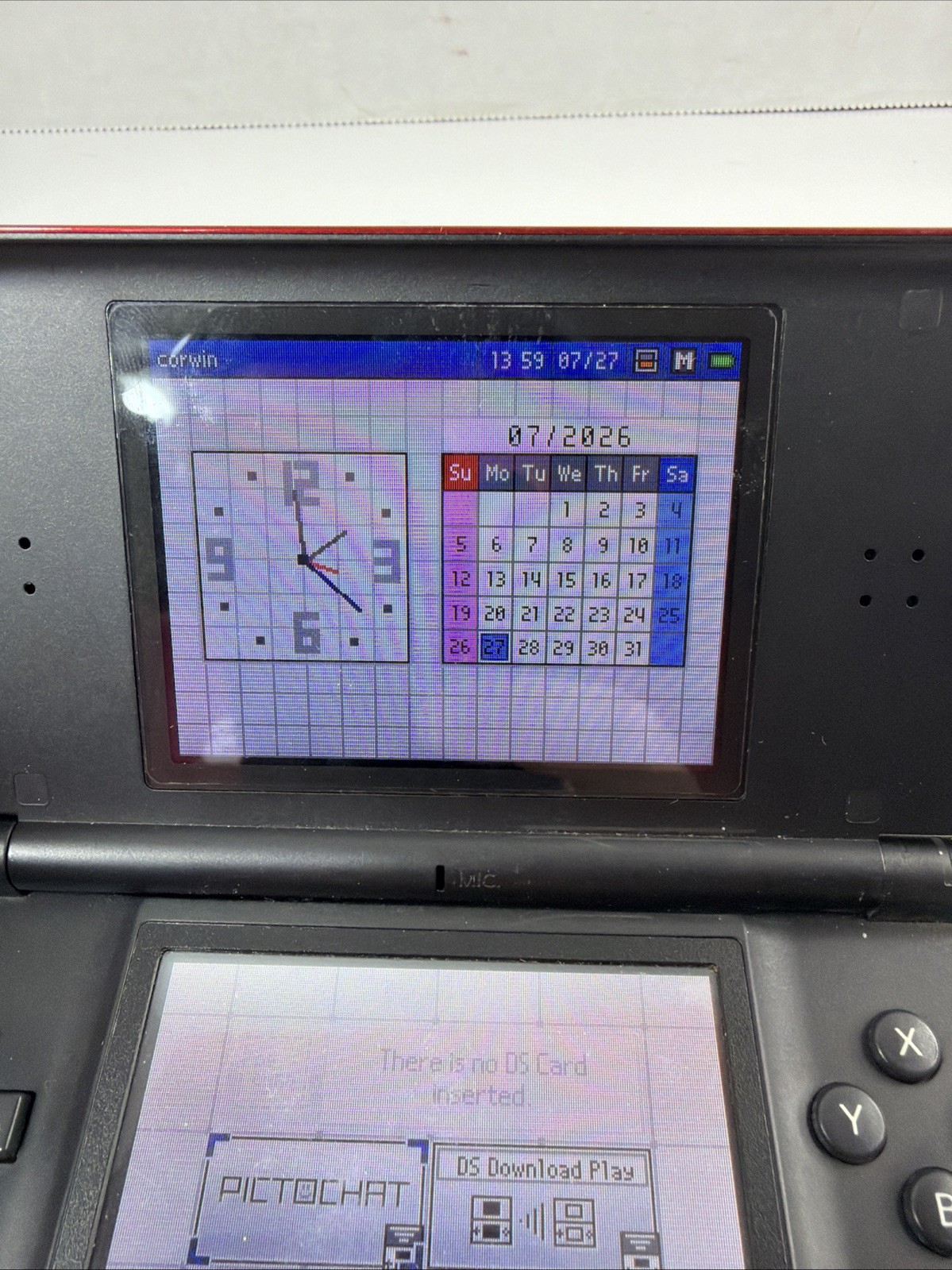 Nintendo DS Lite Red Handheld System Console For Parts Or Repair Read