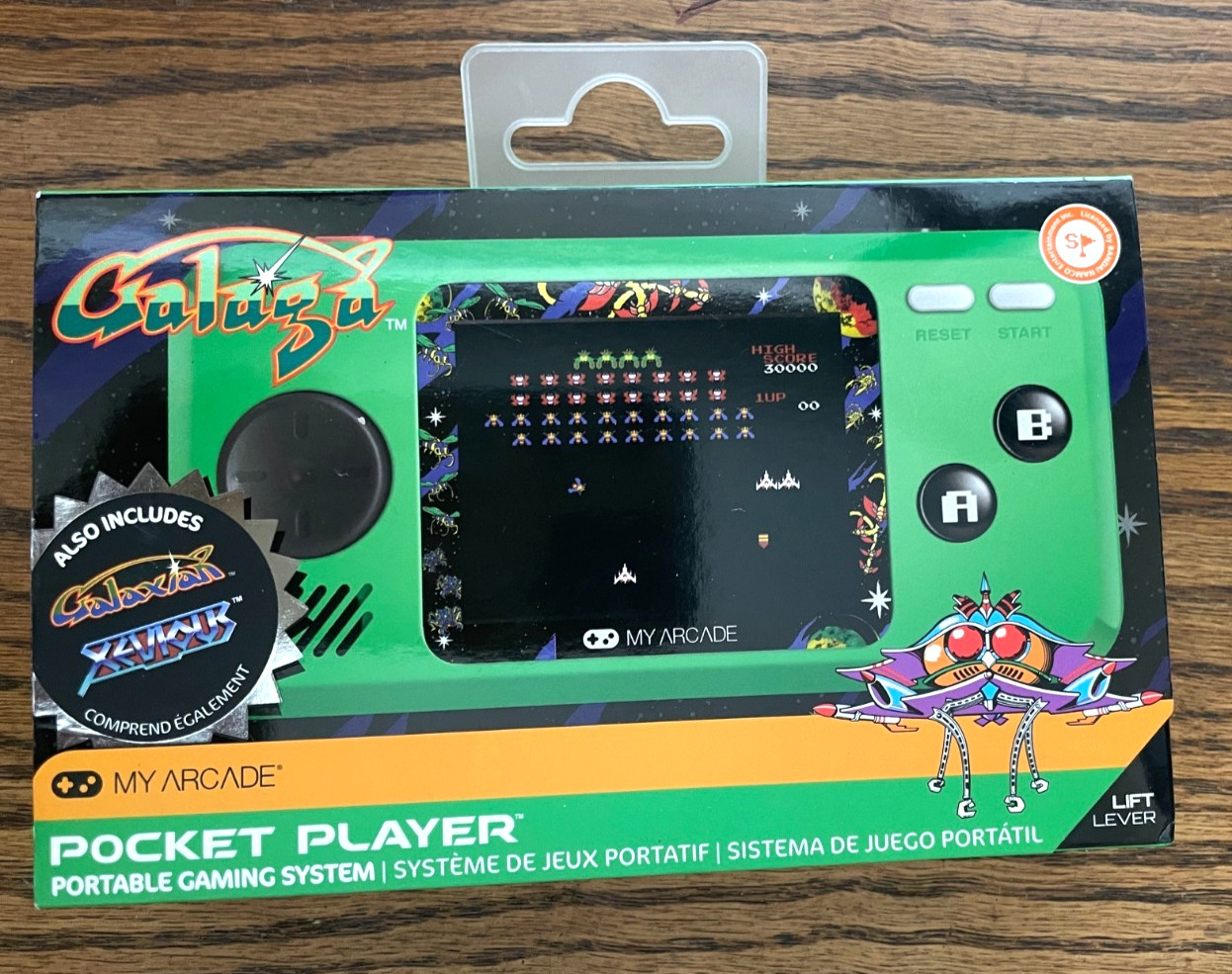 My Arcade GALAGA Pocket Player Portable Gaming System — New and Sealed!