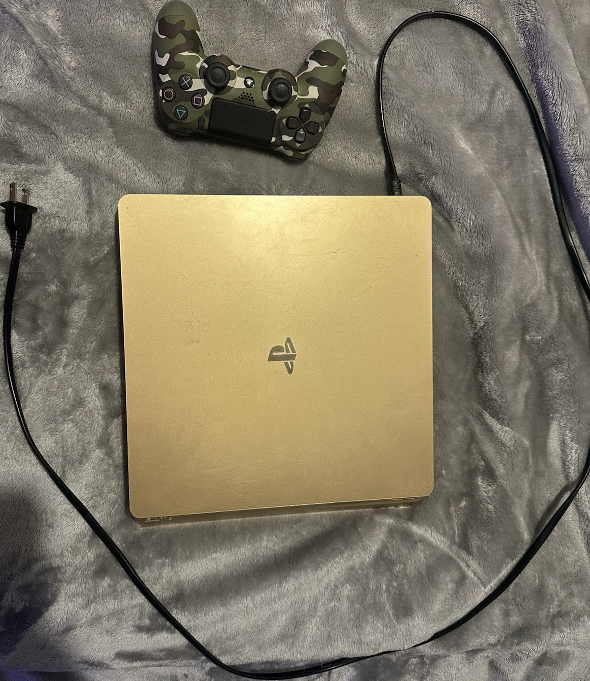 Sony PlayStation 4 Slim Gold Console with Controller, HDMI, USB-A, Ethernet