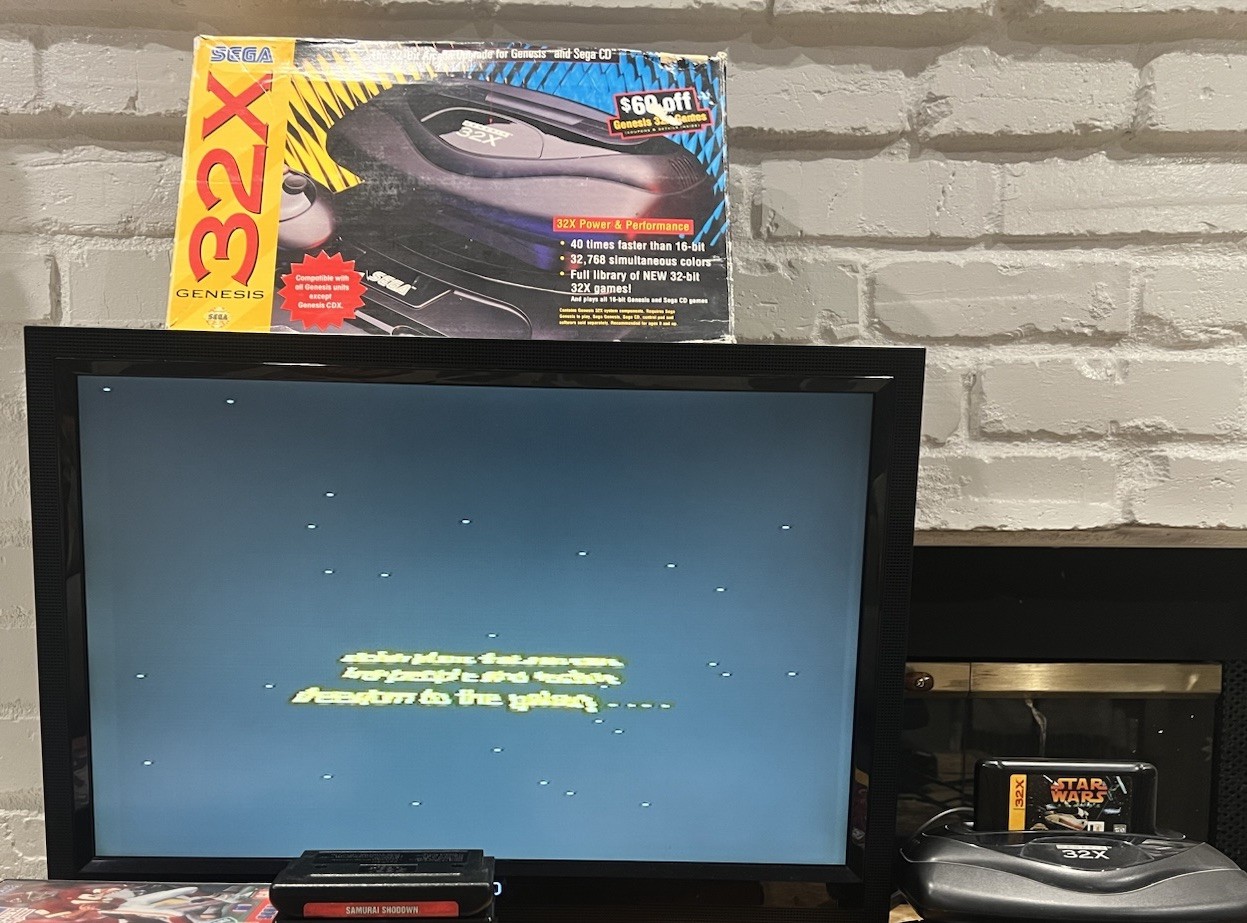 Sega 32X System With Wires Bundle in Box + 3 Boxed 32X Games.