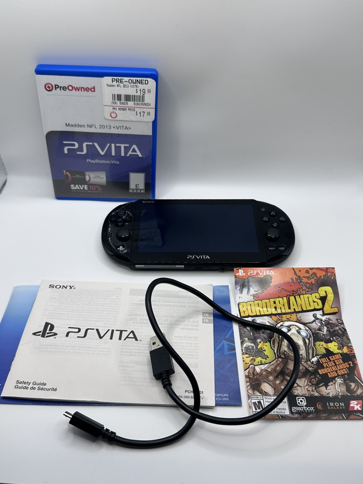 Sony PS Vita Slim (PCH-2001) Borderlands 2 Limited Edition and Madden 13