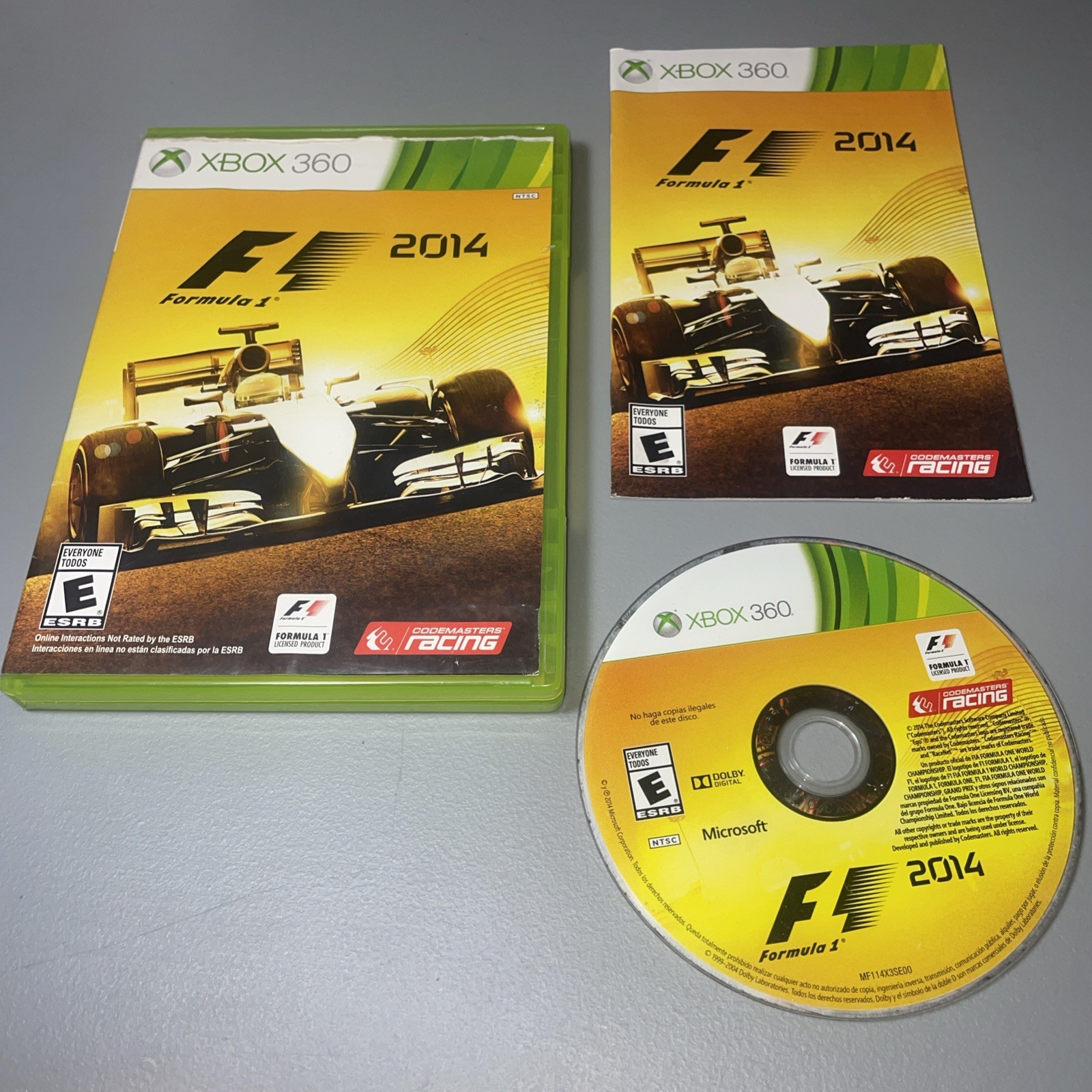 F1 2014 (Microsoft Xbox 360, 2014) CIB w/Manual Tested And Working