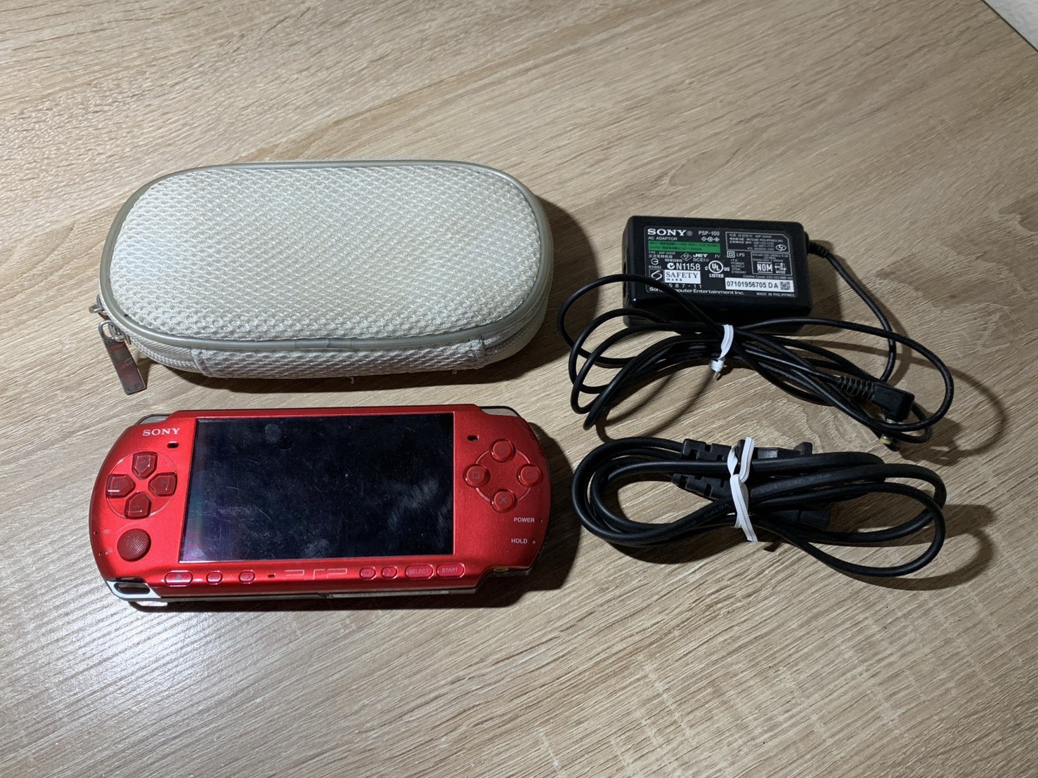 1487 Sony PSP 3000 Radiant Red Console Junk For Parts