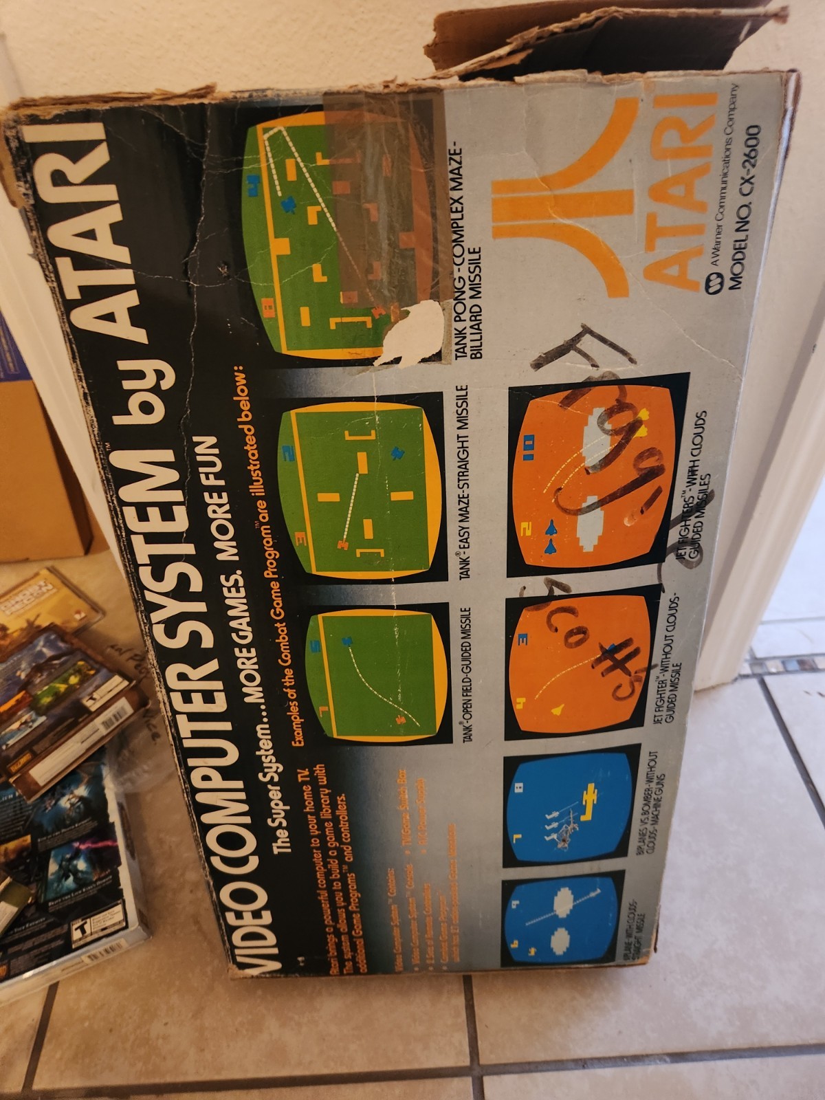 Vintage Atari 2600 Video Computer System Console CX-2600 Box 2 Joysticks Paddles