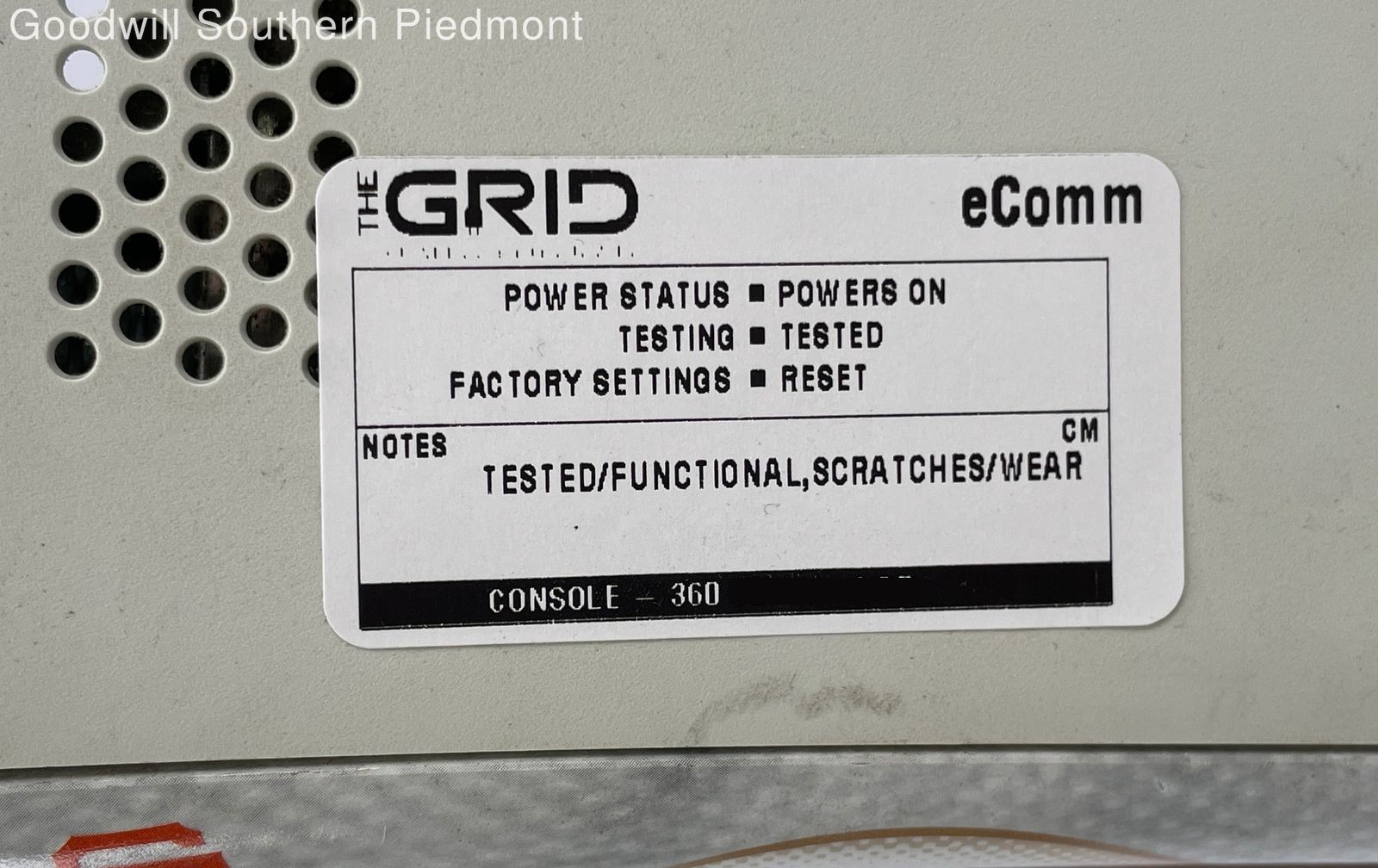 Microsoft Xbox 360 Phat Console Only – No HDD – Zephyr – Tested (#643P98)