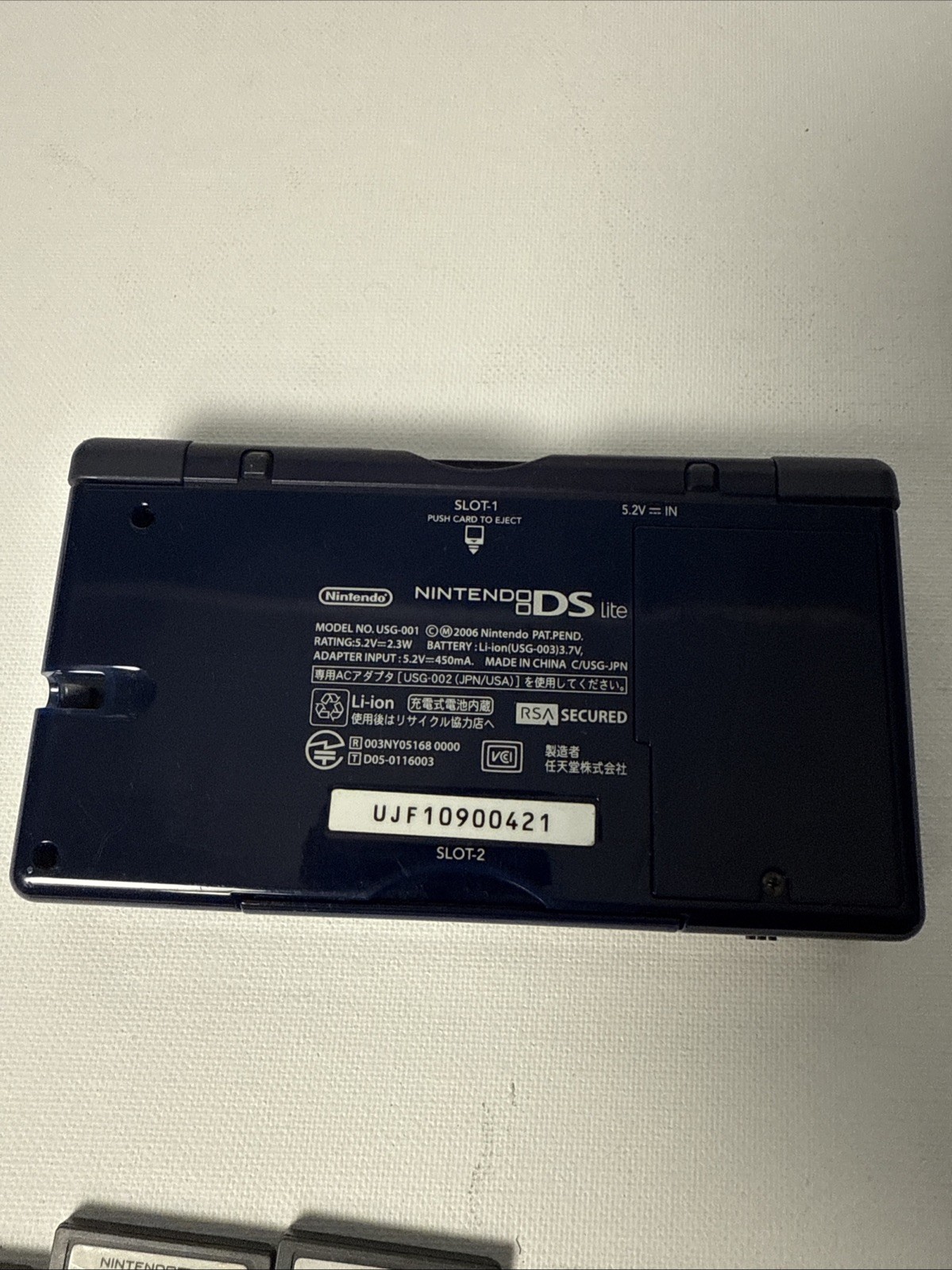 Nintendo DS Lite Console Bundle – Cobalt Blue – Tested Works – USG-001 Games