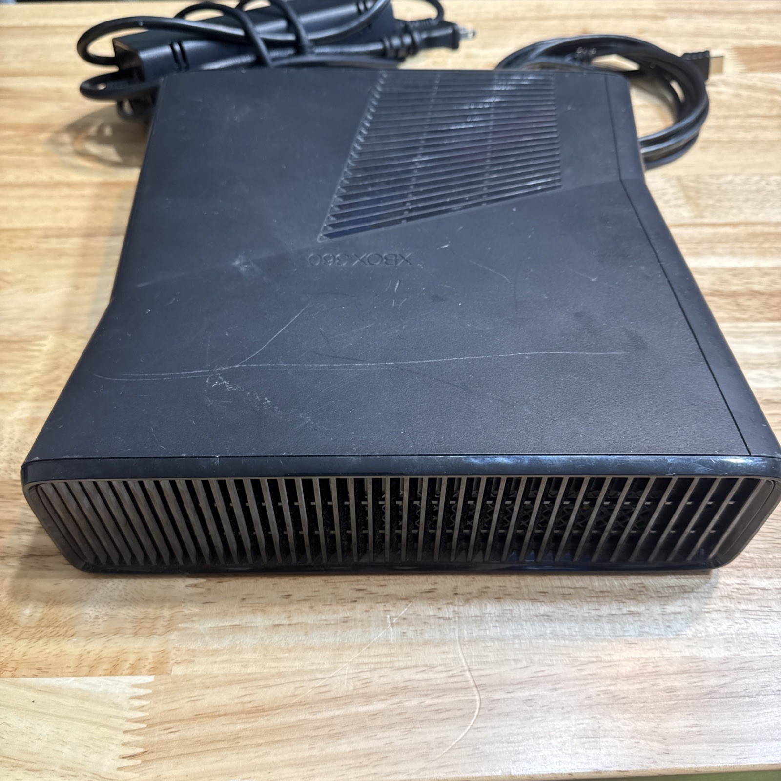 Microsoft Xbox 360 S Console Model 1439 Black w/ Power Cable & HDMI – TESTED