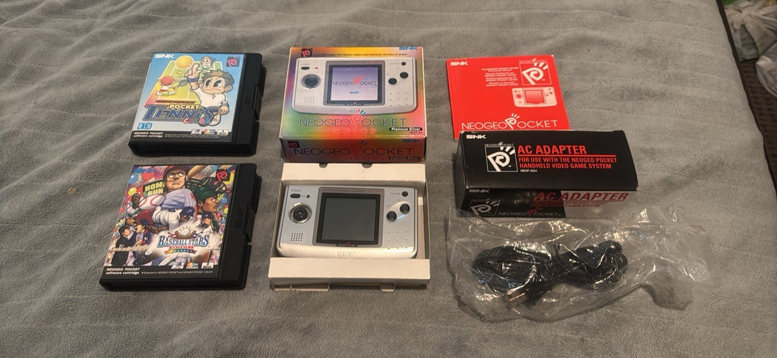 NeoGeo Pocket Color Mint In Box With Two Games And Adapters