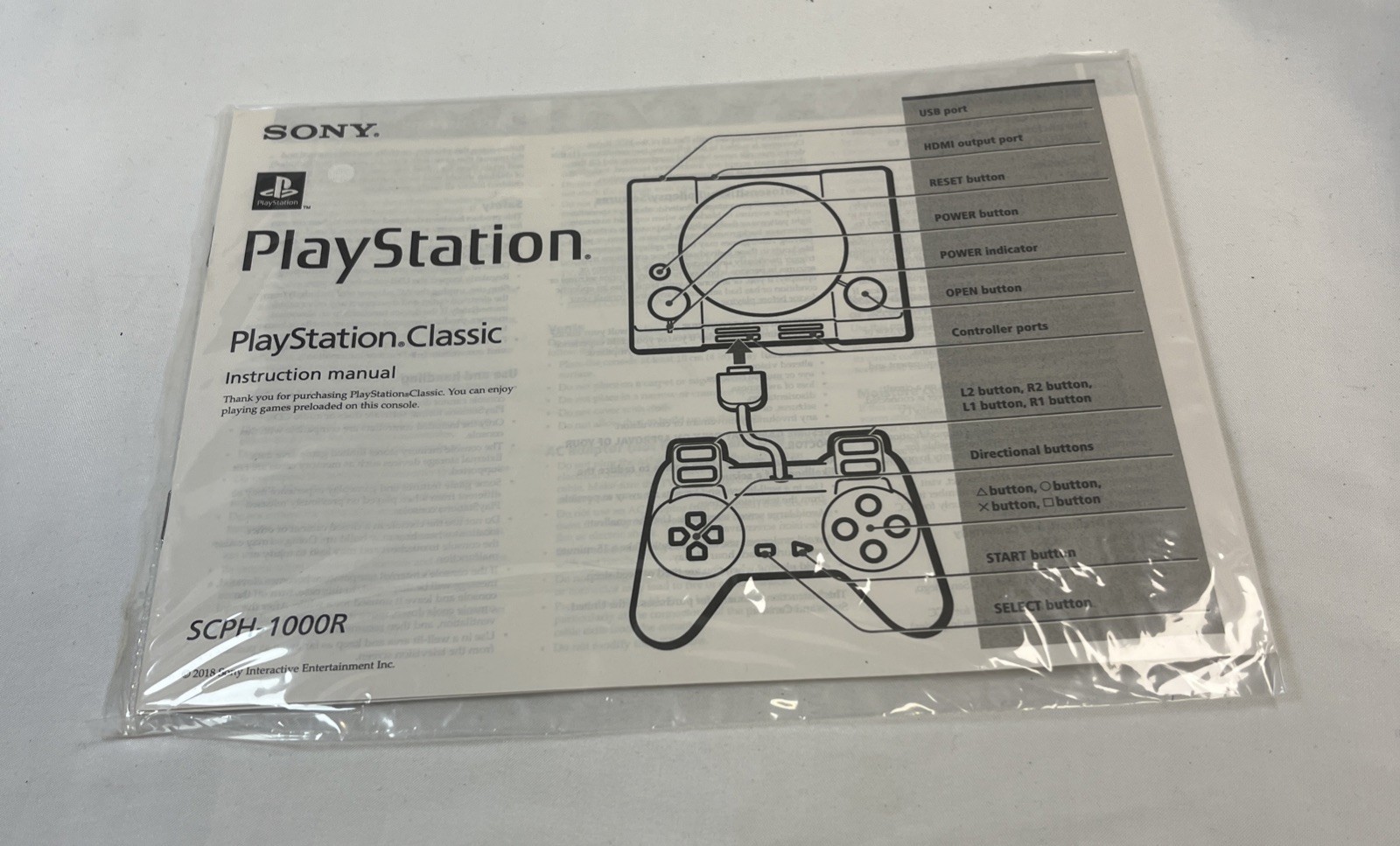 (Box Only) Sony PlayStation Classic Mini 2018 Edition Video Game Console PS1