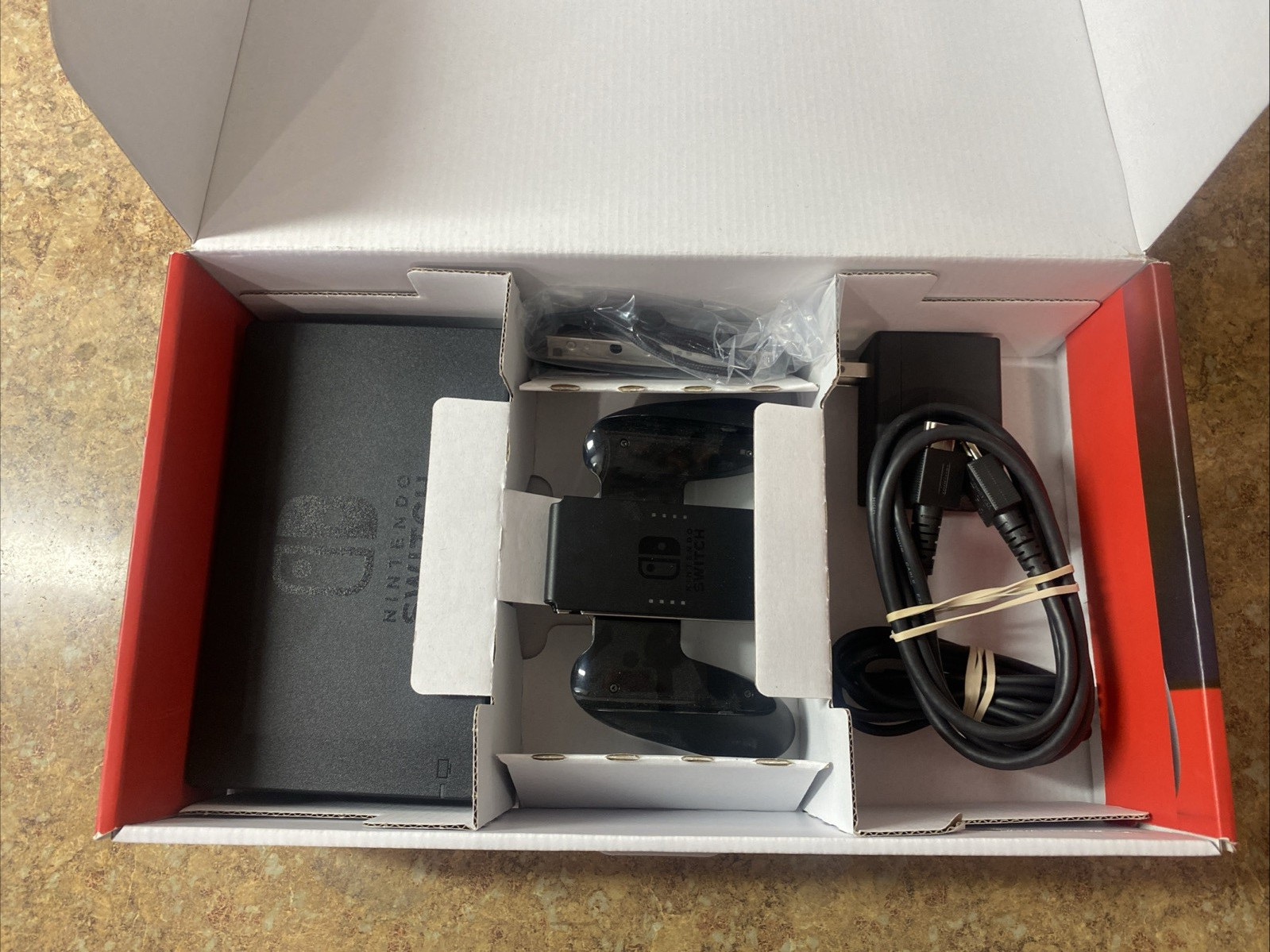 Nintendo Switch (HAC-001) Neon Red/Neon Blue Console Free Shipping