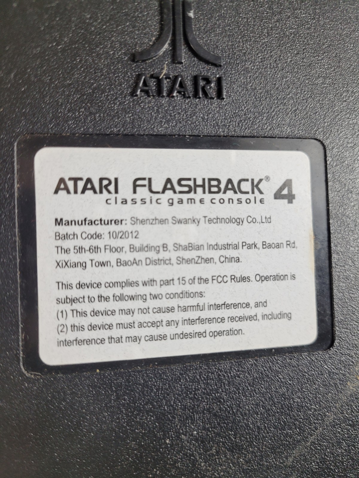 Atari Flashback 4 Home Console Black with 2 Joysticks (Pre-owned – tested)