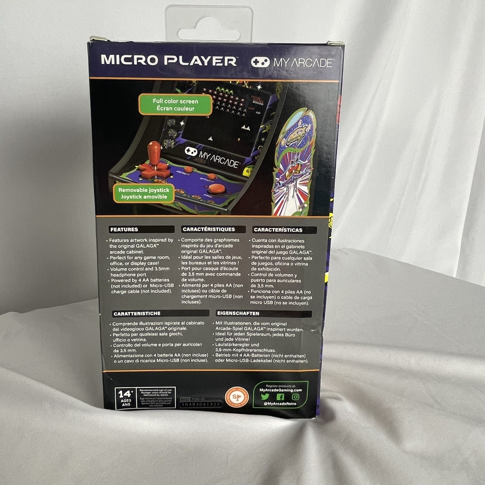 My Arcade Galaga Micro Player Retro Arcade System – Black – DGUNL-3222 Brand New