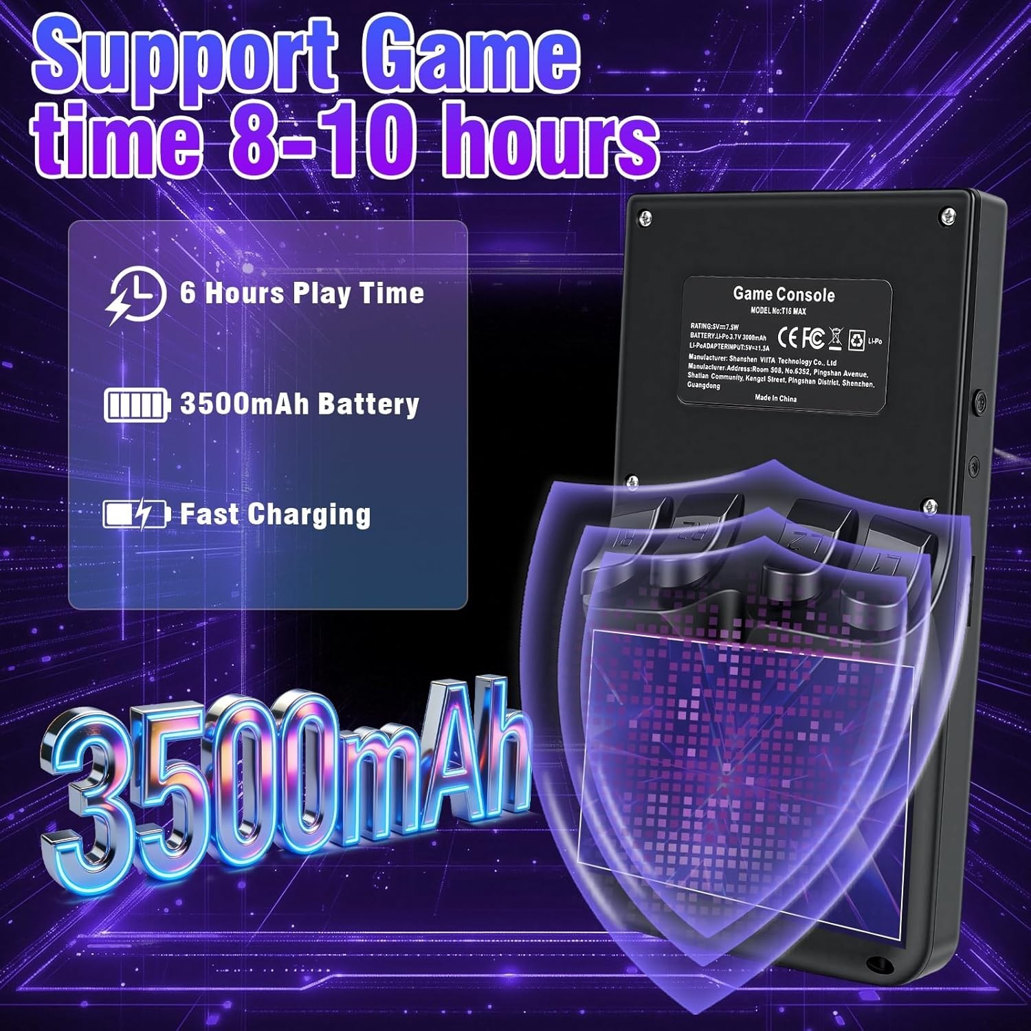 S600 Retro Handheld Game Console, 4 Inch 720p IPS Screen, 128GB with 18,000+ …
