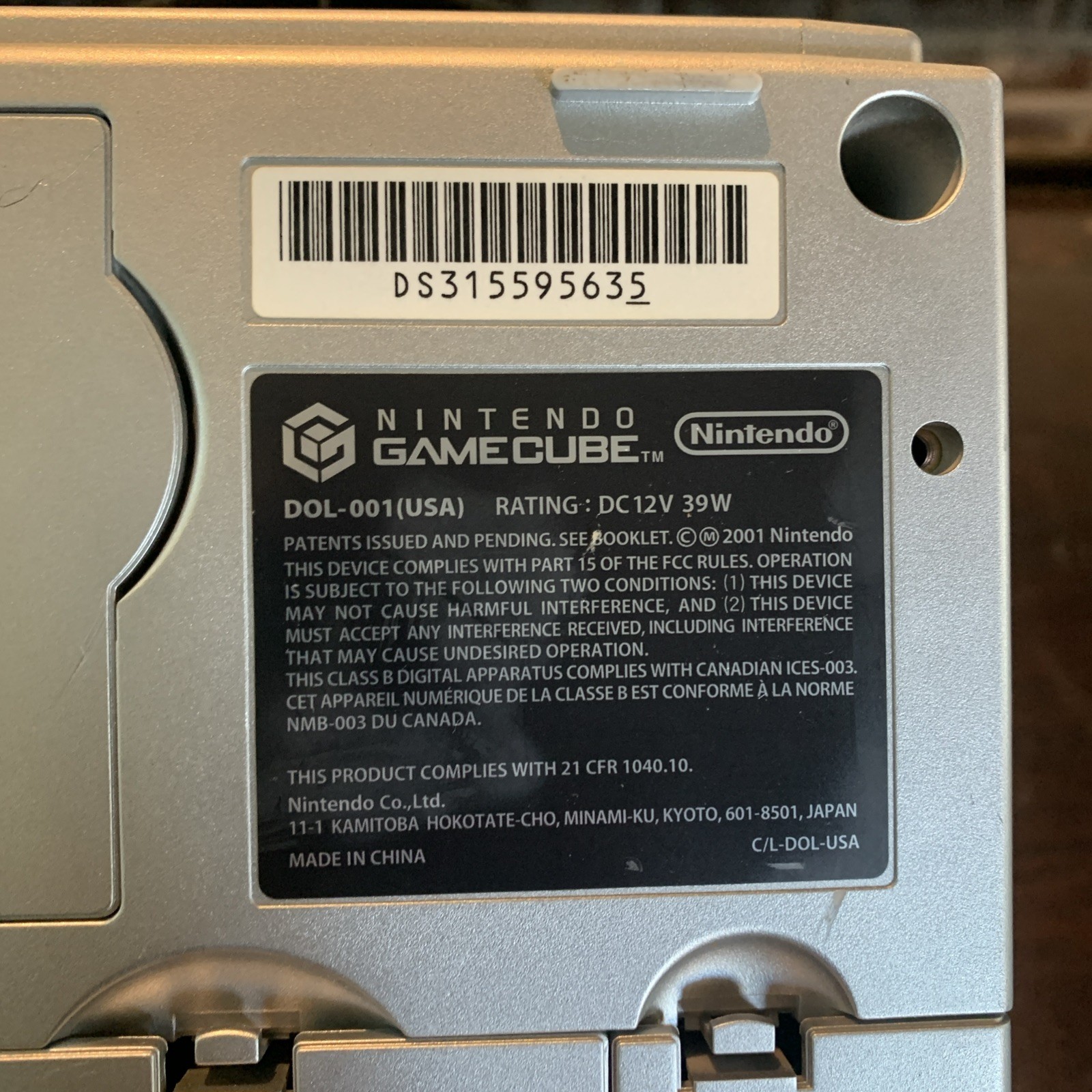 Nintendo GameCube DOL-001 silver Console Only ~ Doesn’t Read Discs ~