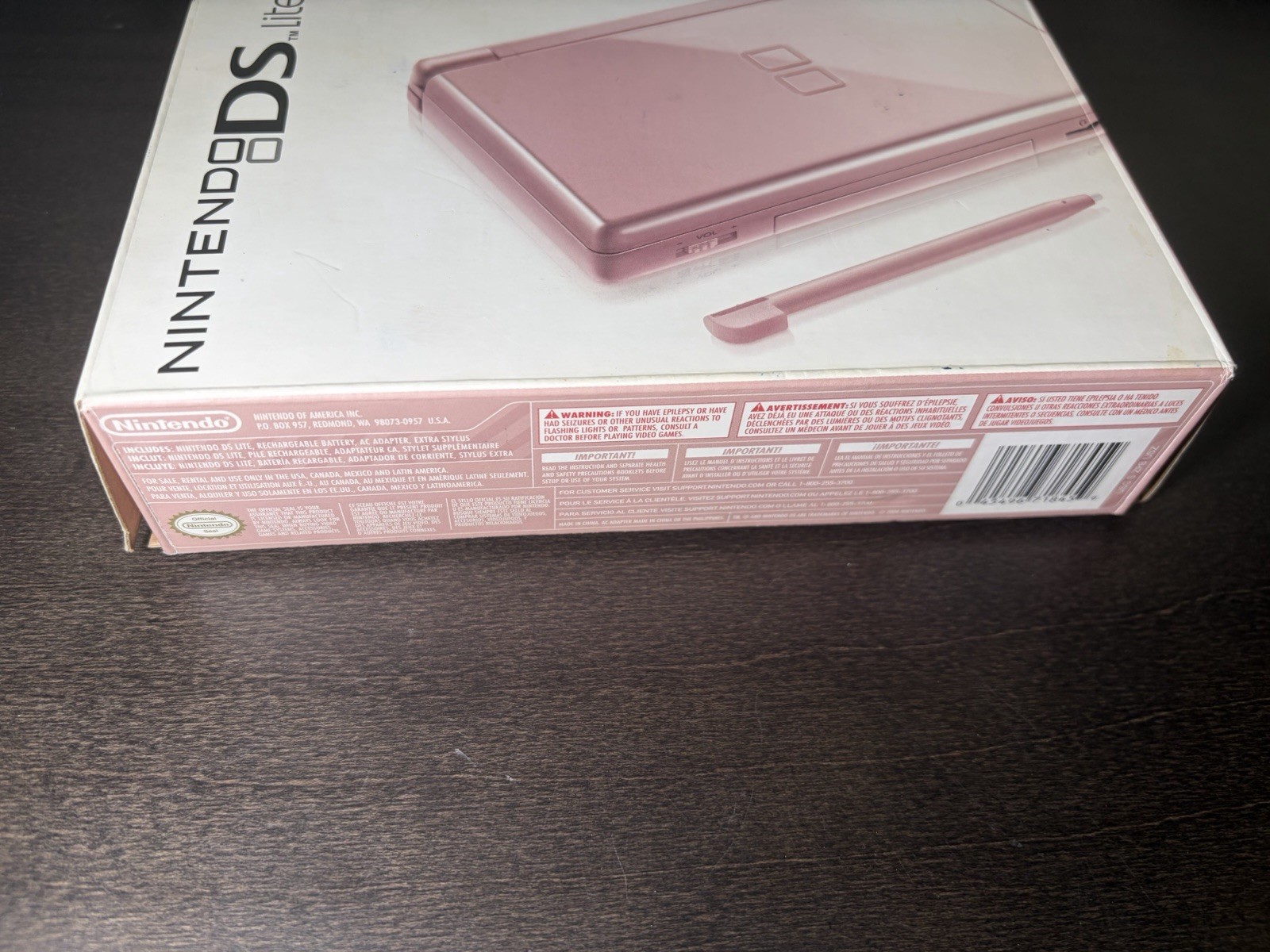 Near Mint – Nintendo DS Lite Handheld System – Pink Metallic Rose – Extras