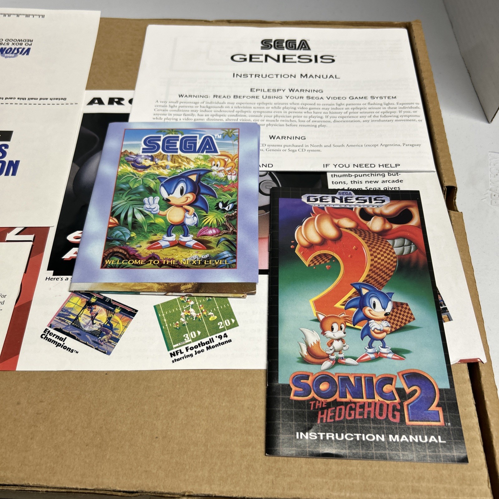 Genesis II Sonic the Hedgehog 2 Bundle Console Video Game System Complete in Box
