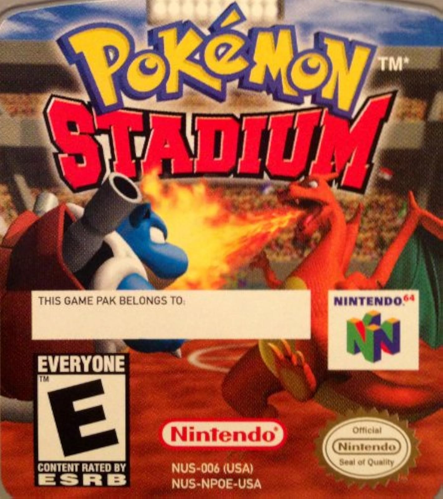 Nintendo 64 Pokemon Stadium Battle Console Set Very Good 7Z