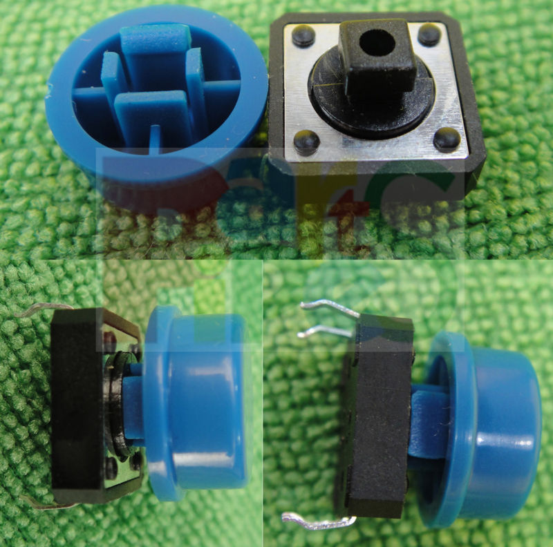 1x Tactile Push Button Switch Momentary Tact & Caps NEW