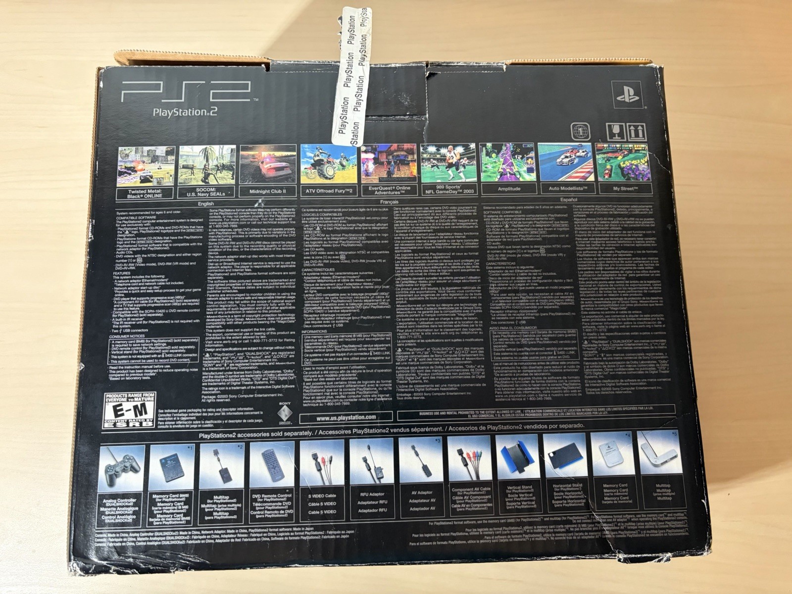 Sony PlayStation 2 PS2 Console SCPH-50001 Network Adapter Complete Near Mint