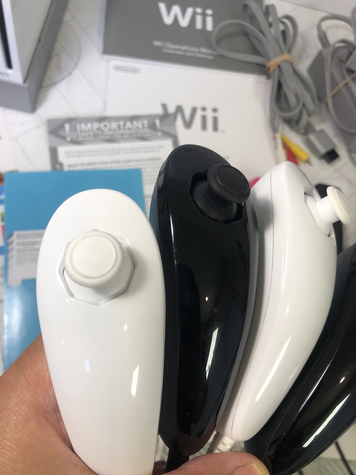 Nintendo Wii Console Bundle w/ 4 Controllers + 4 Motion Plus + 4 Nunchucks OEM!