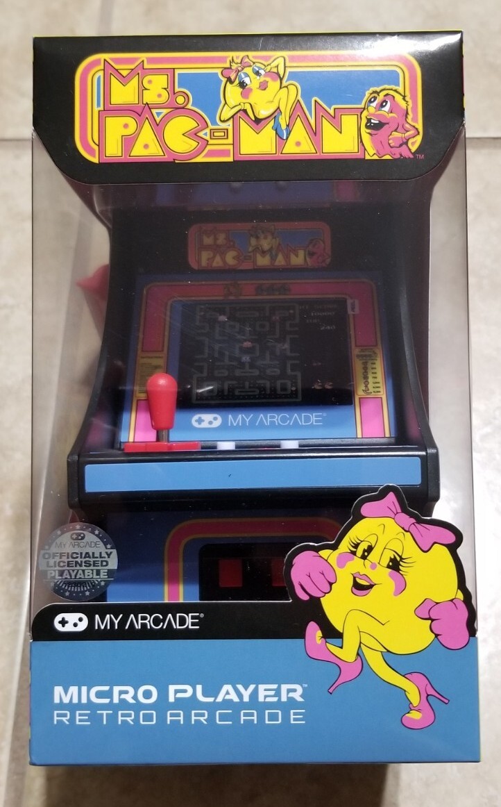 My Arcade Ms. Pac-Man Micro Player – Blue/Pink Retro Arcade