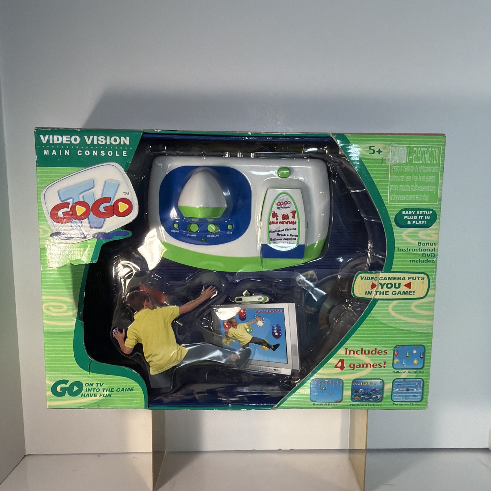 Tv GoGo Video Vision Main Console Includes 4 Games Puts You in the Game