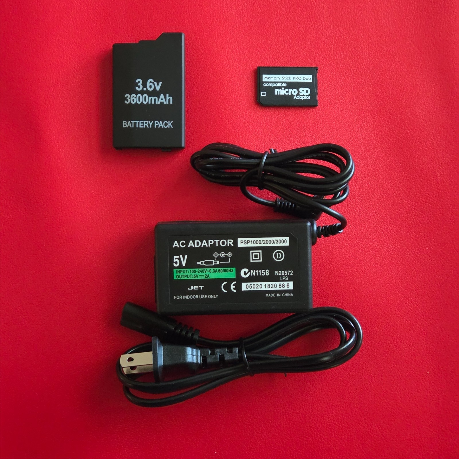 Sony PlayStation PSP 1000/2000/3000 Console Charger Battery SD Card Adapter
