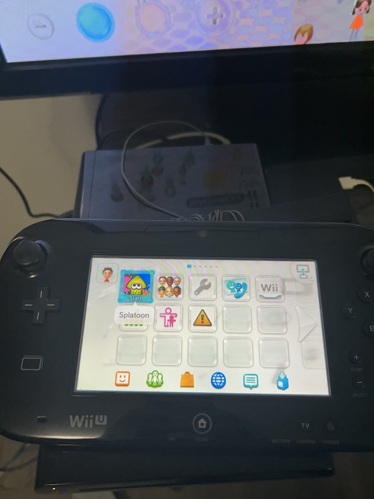 Wii U Console Gamepad Black Complete Set All Cords Games & Charging Cable & Dock