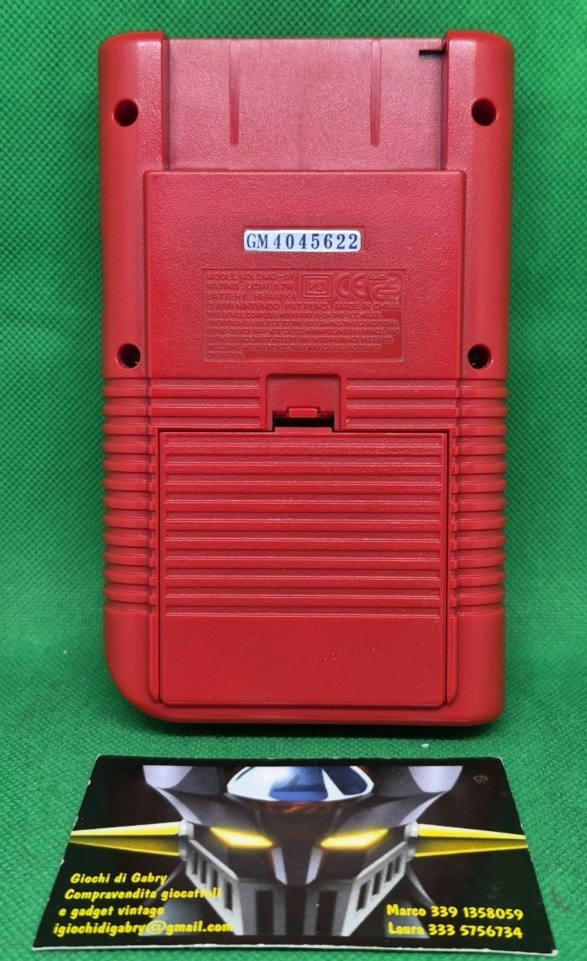 NINTENDO GiG Electronics GAME BOY Gameboy DMG-01 RED Color 1996 Working Complete