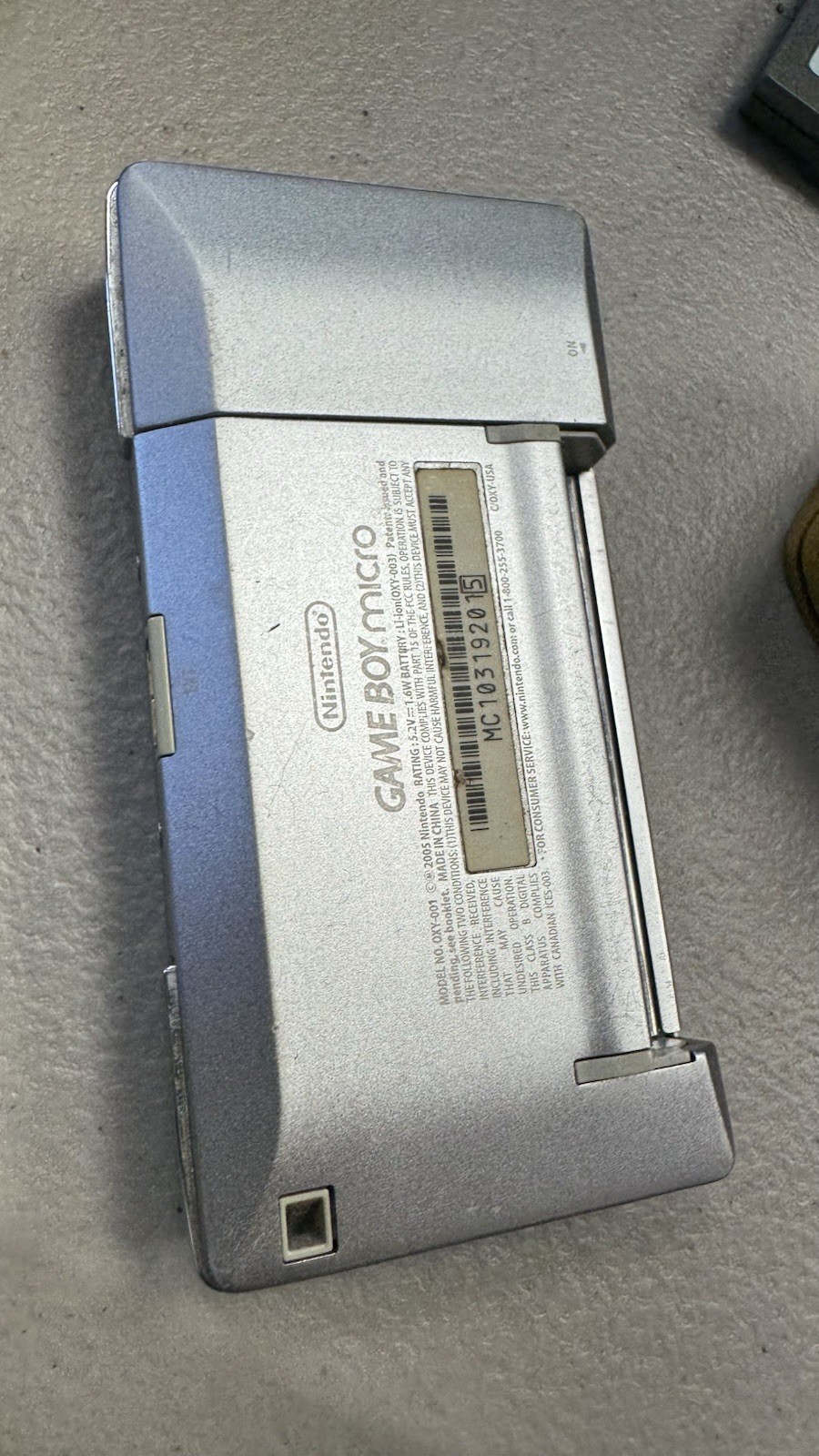 Nintendo Game Boy Micro Handheld Console Black/Silver