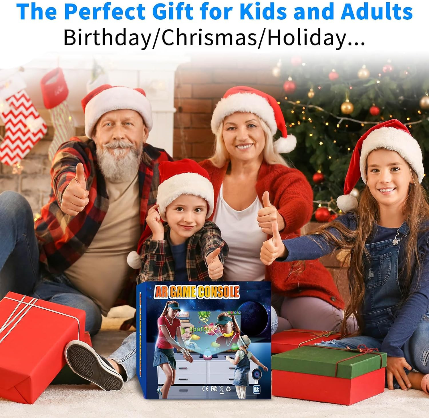 AR Motion Sensing TV Game Console, Video Games for 100+ Built-In Games, HDMI Plu