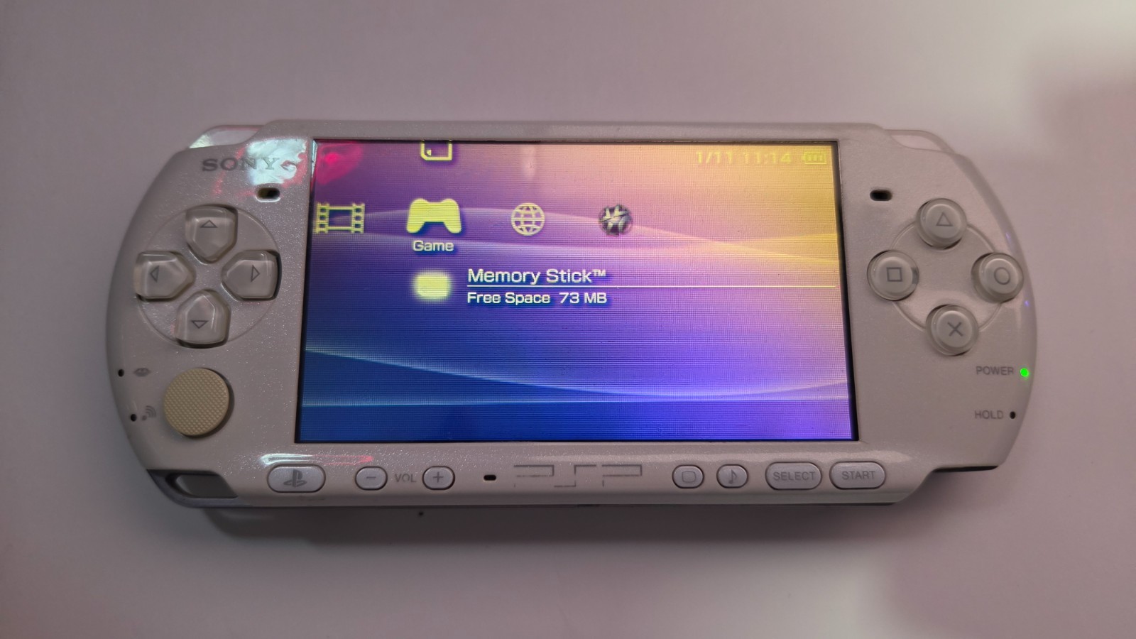 Sony PSP-3000 Silver Handheld Console 128GB CFW w/Charger Sleeve Tested