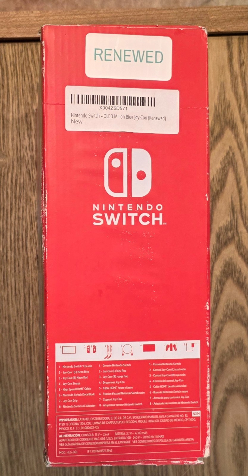 Nintendo Switch OLED Handheld Console – 64GB – Black/Neon Red/Neon