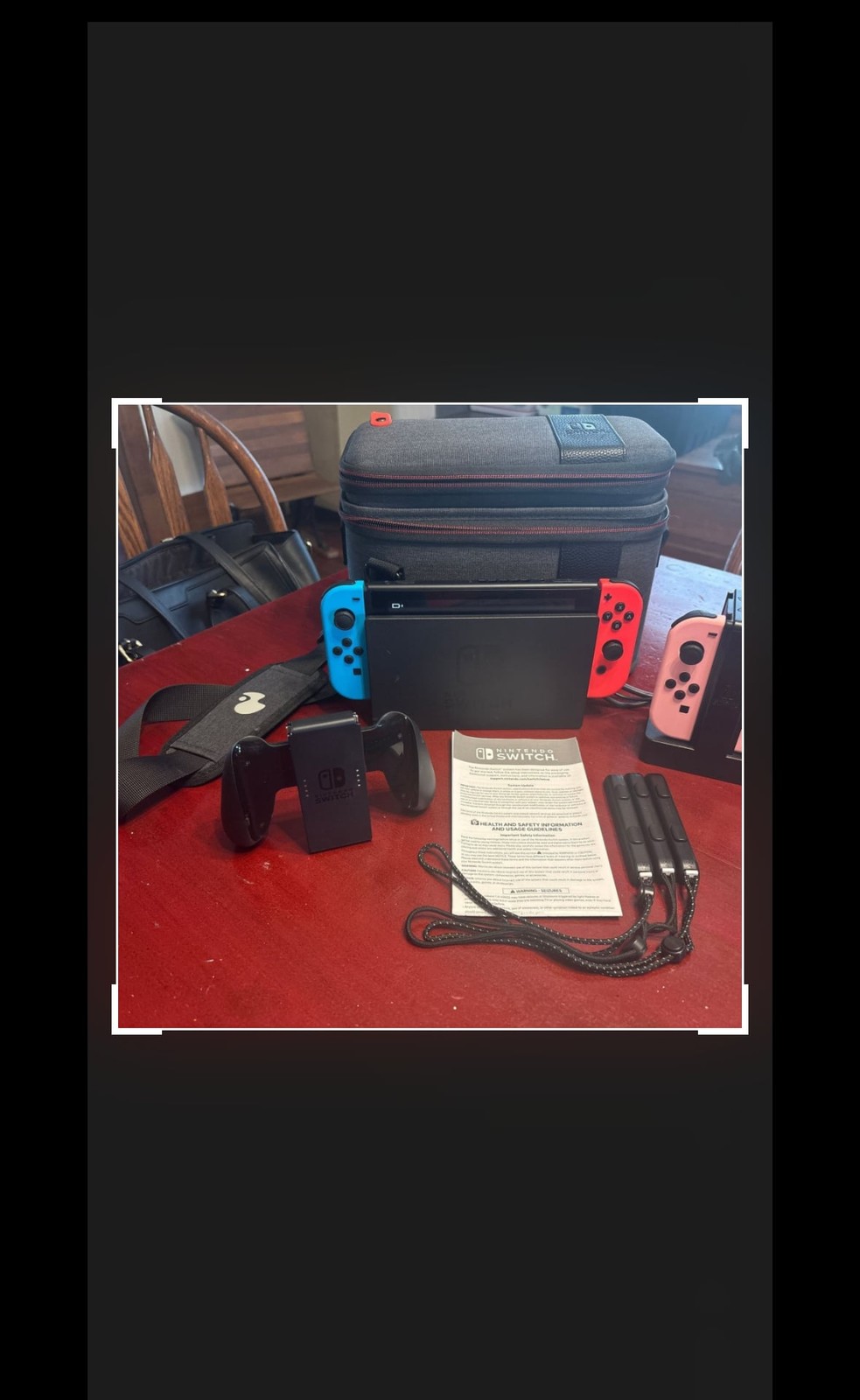 Nintendo Switch 32GB Handheld Console – Neon Red/Neon Blue With Case