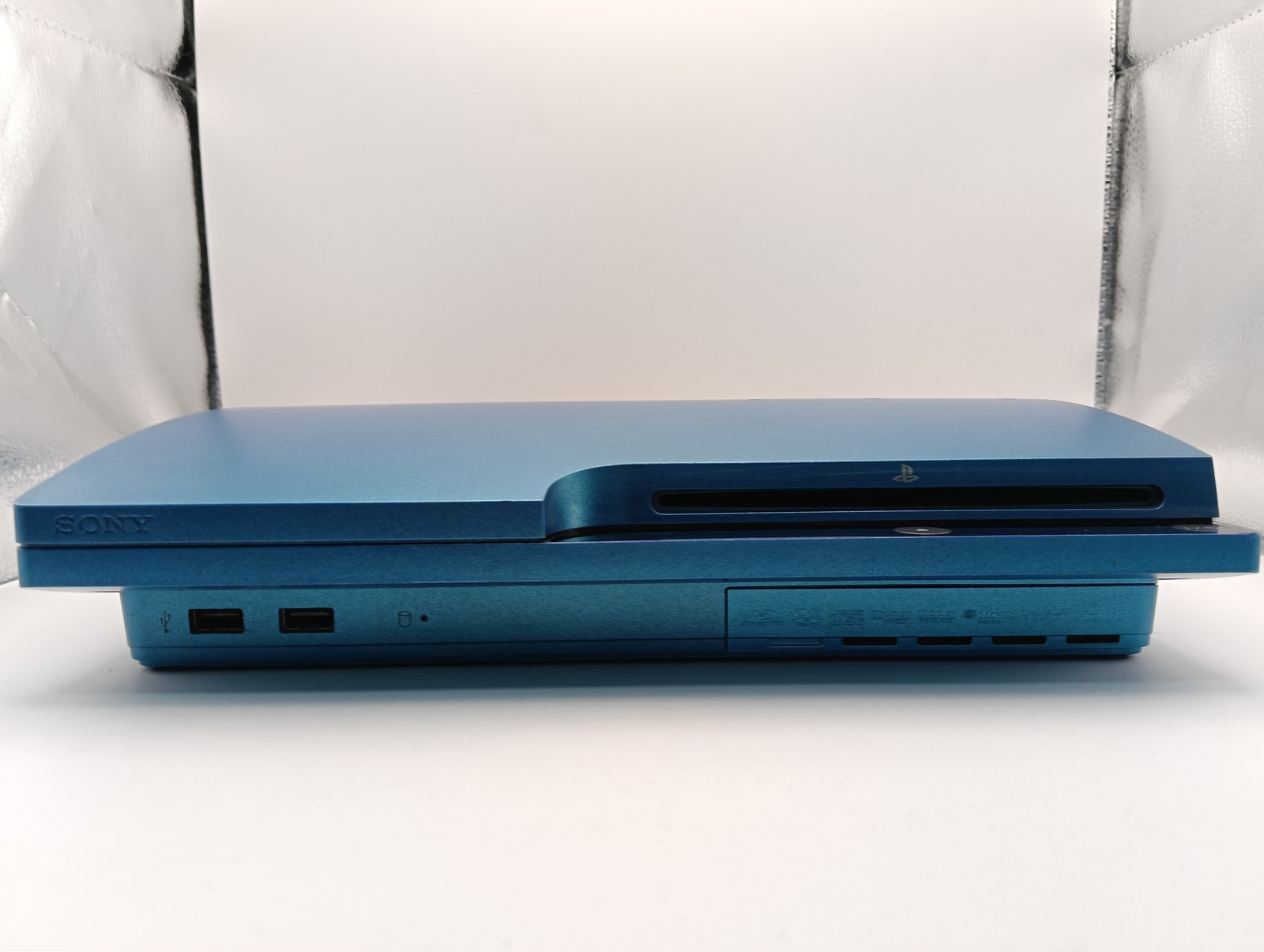 Sony PS3 Slim Console CECH-3000BSB Splash Blue 320GB Tested 2 Controllers Japan