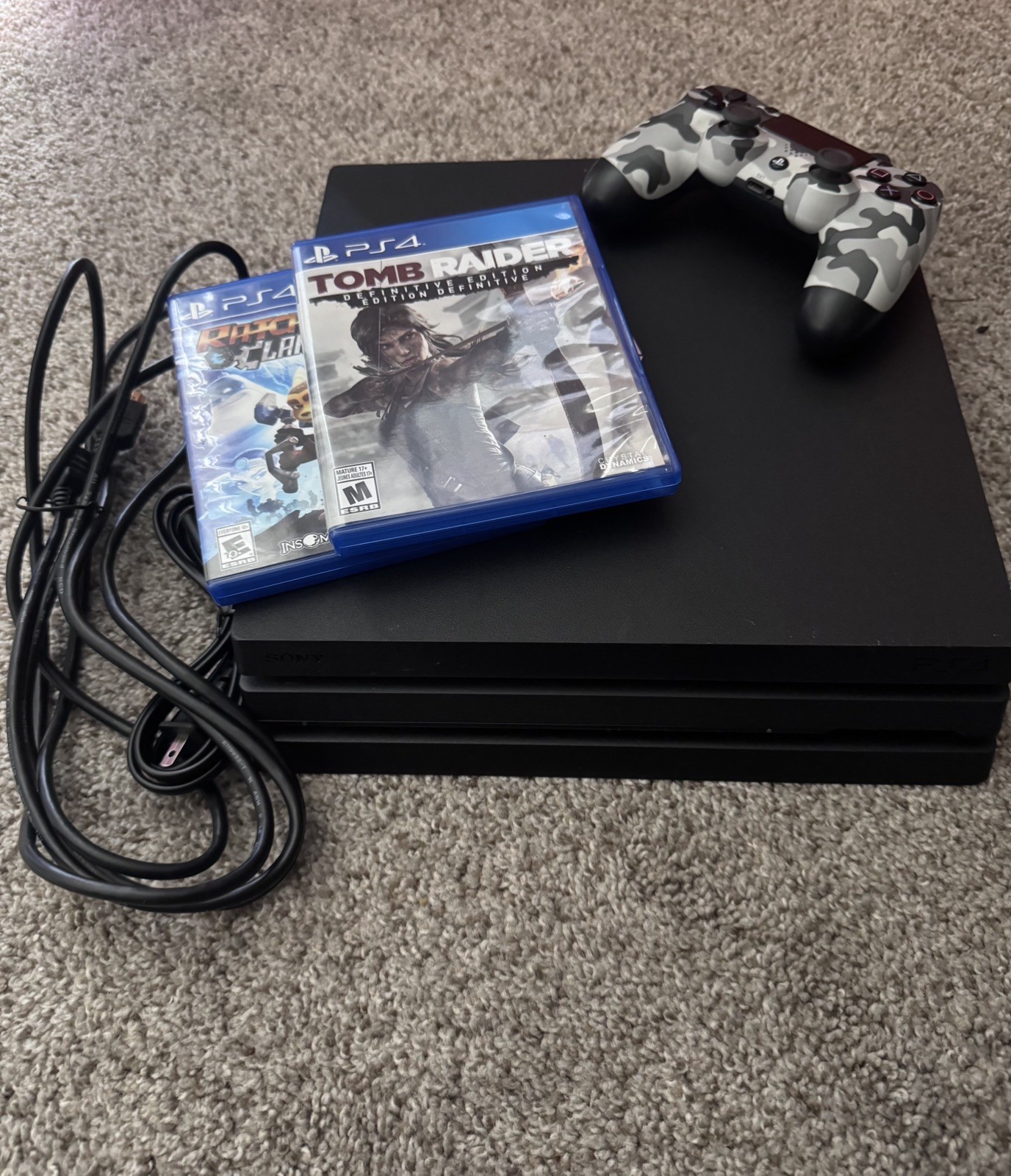 Black Sony PlayStation 4 Pro 1TB Console! Firmware v12.50! Great Condition!
