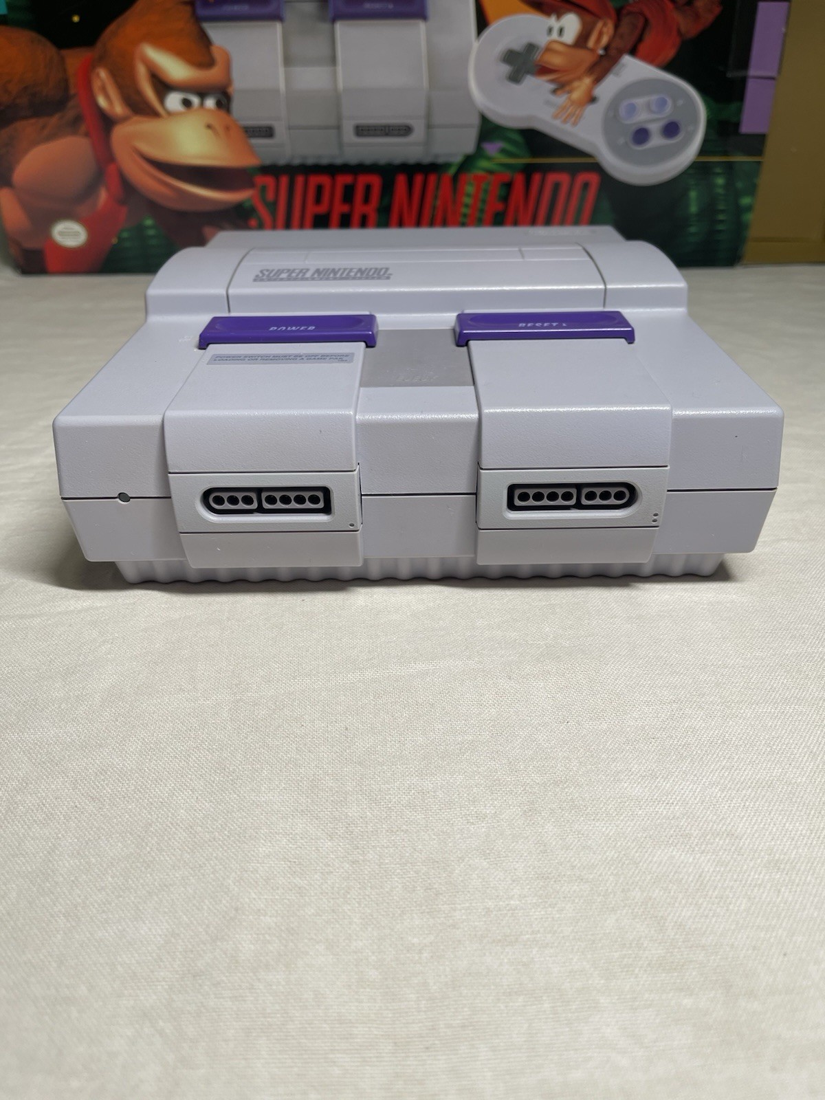 Super NES Donkey Kong Console Set CIB W/ Matching Serial Number – Tested!