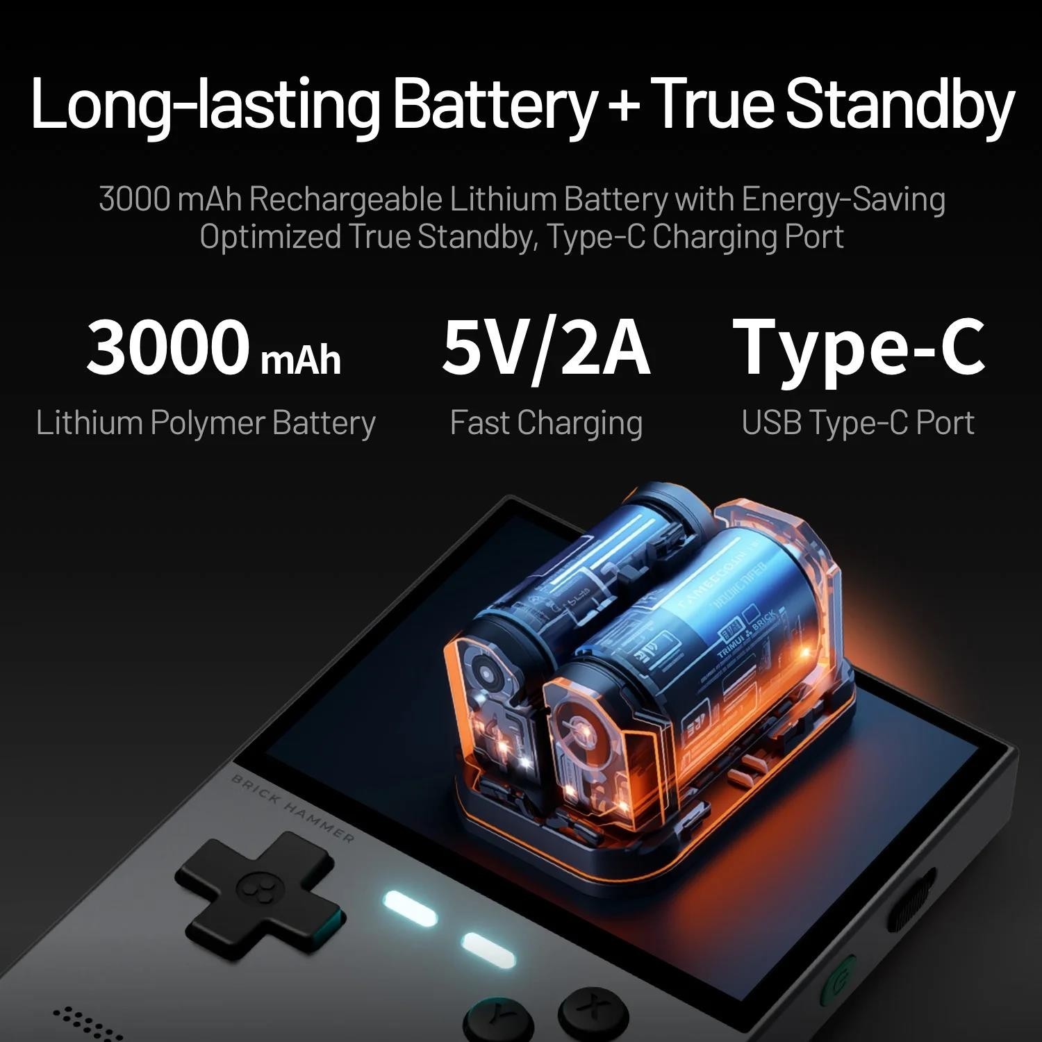 Trimui Brick + Hammer Retro Handheld Video Game Console + 128GB Card + Knulli UK