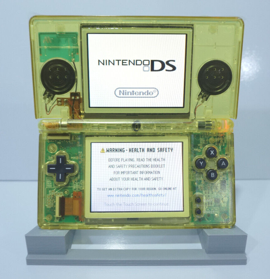 Nintendo DS Lite Transparent Clear Yellow / Black Handheld System