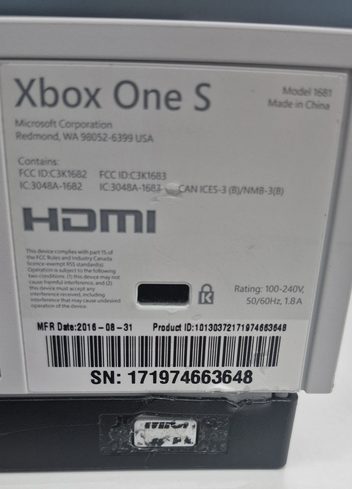 Xbox One S Plus Charging and HDMI Cable with Forza Horizon 2